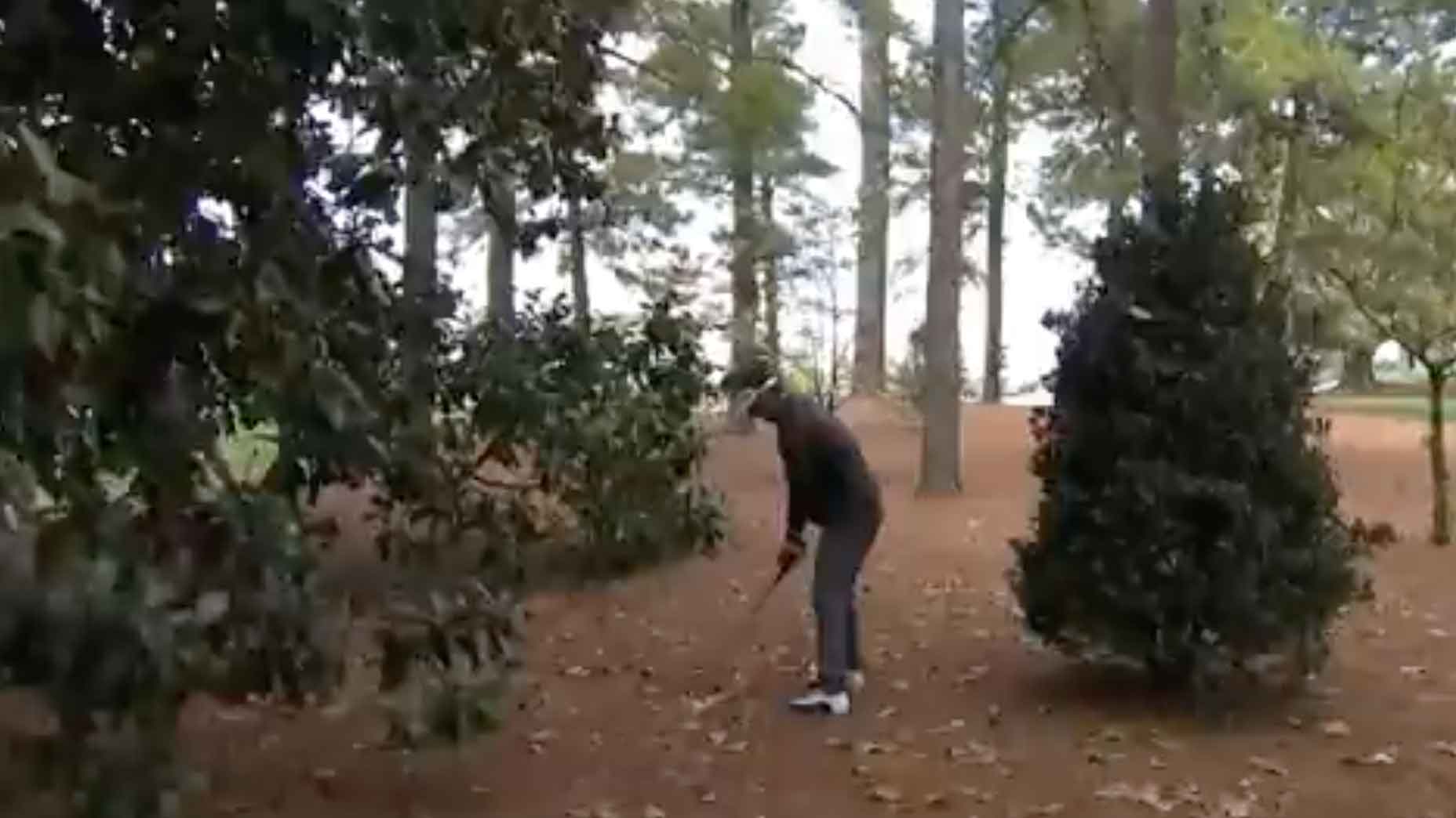 Bubba Watson hits shot at 2022 Masters