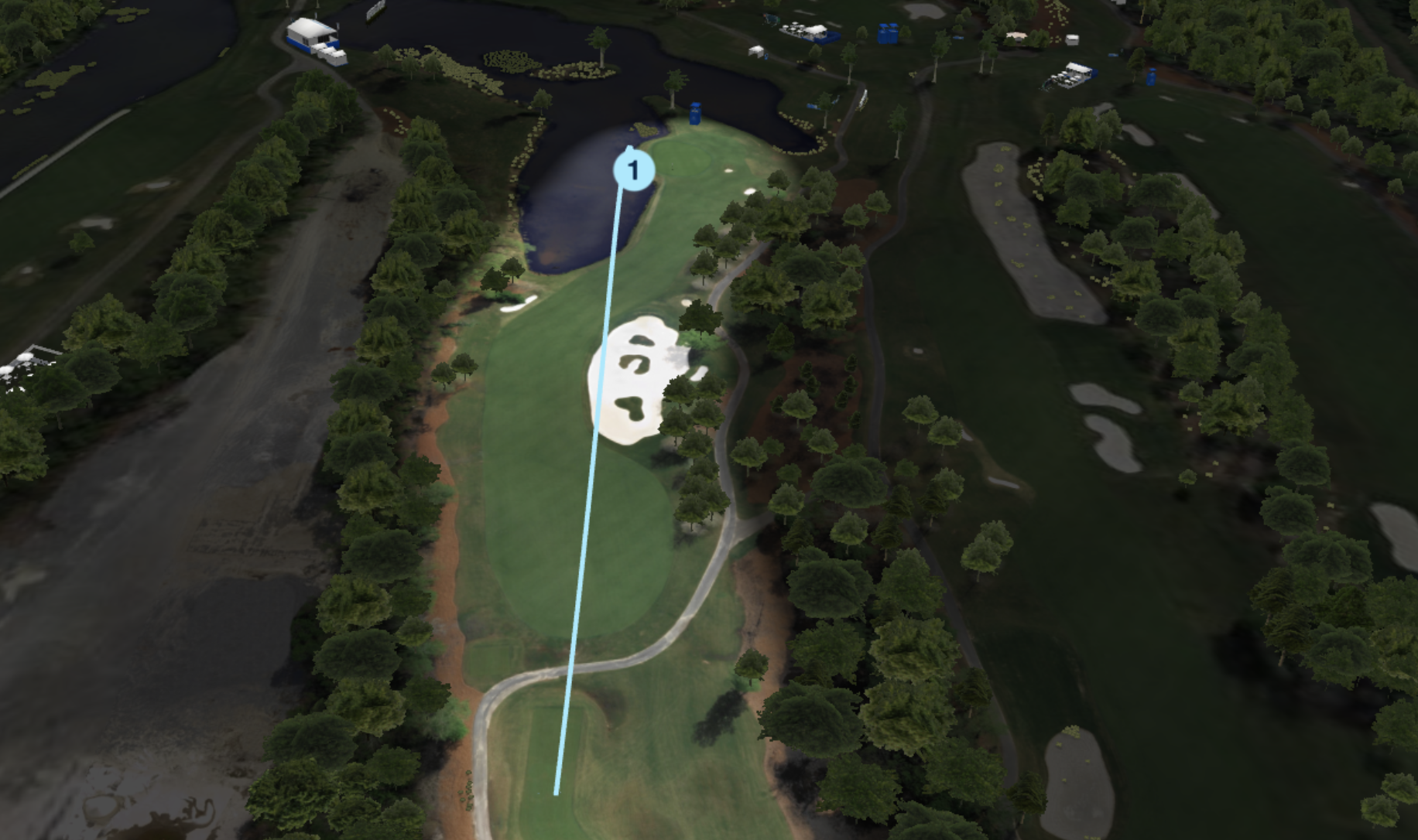 horschel tee shot at 16 at zurich classic
