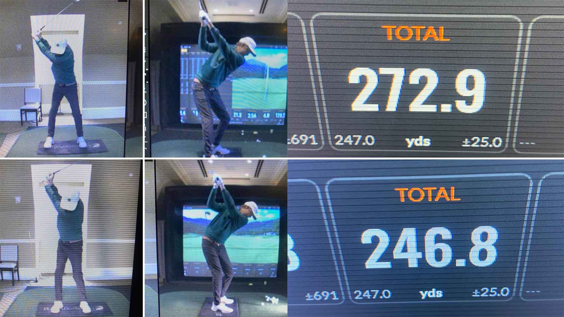 man takes golf lesson with numbers