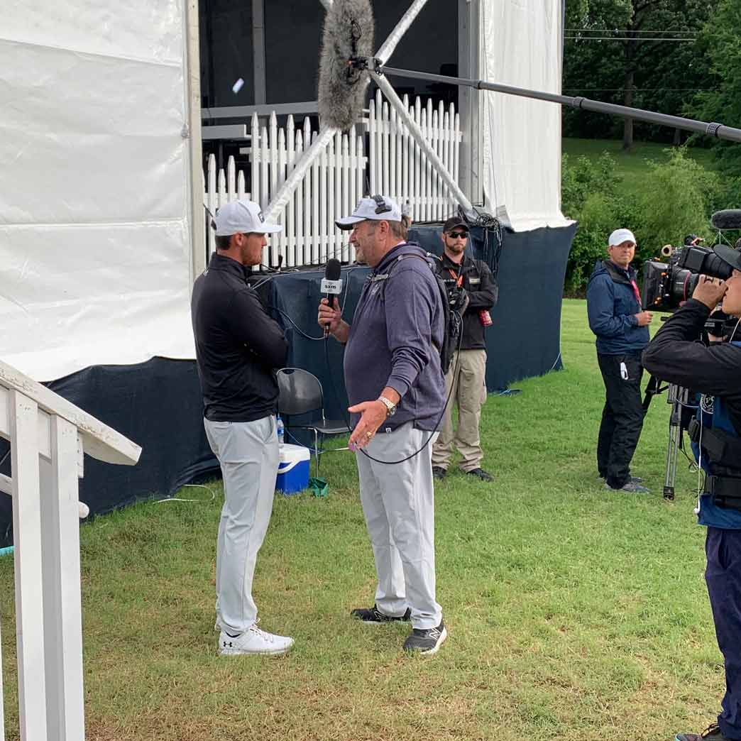 Mito Pereira conducting interviews on Friday.