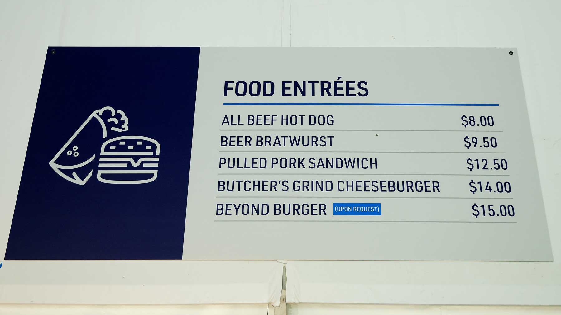 concession sign at pga championship