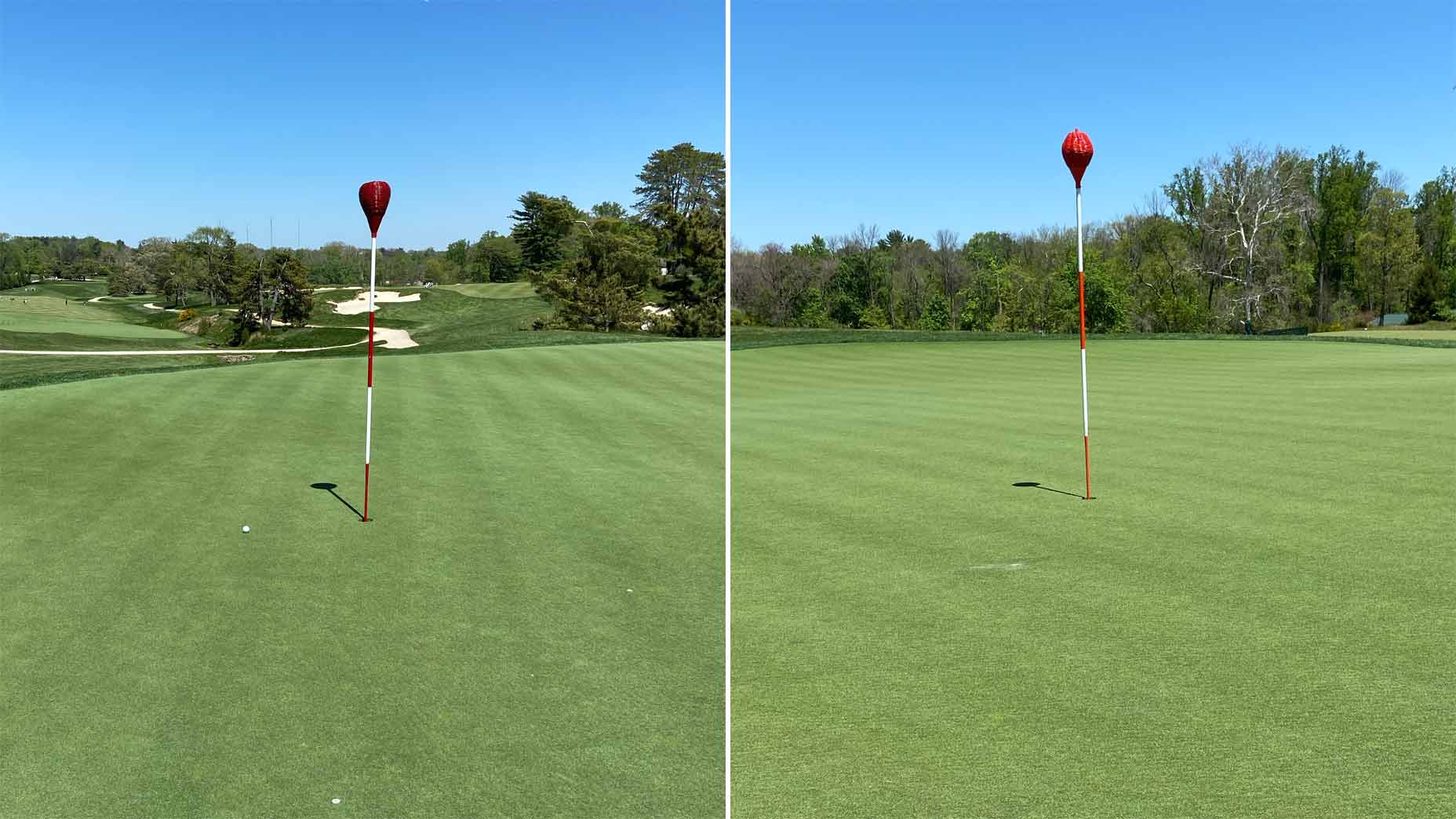 wicker baskets on greens
