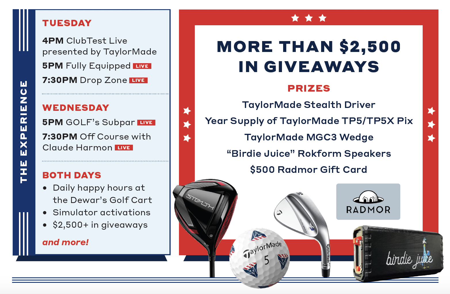 u.s. open golf clubhouse experience