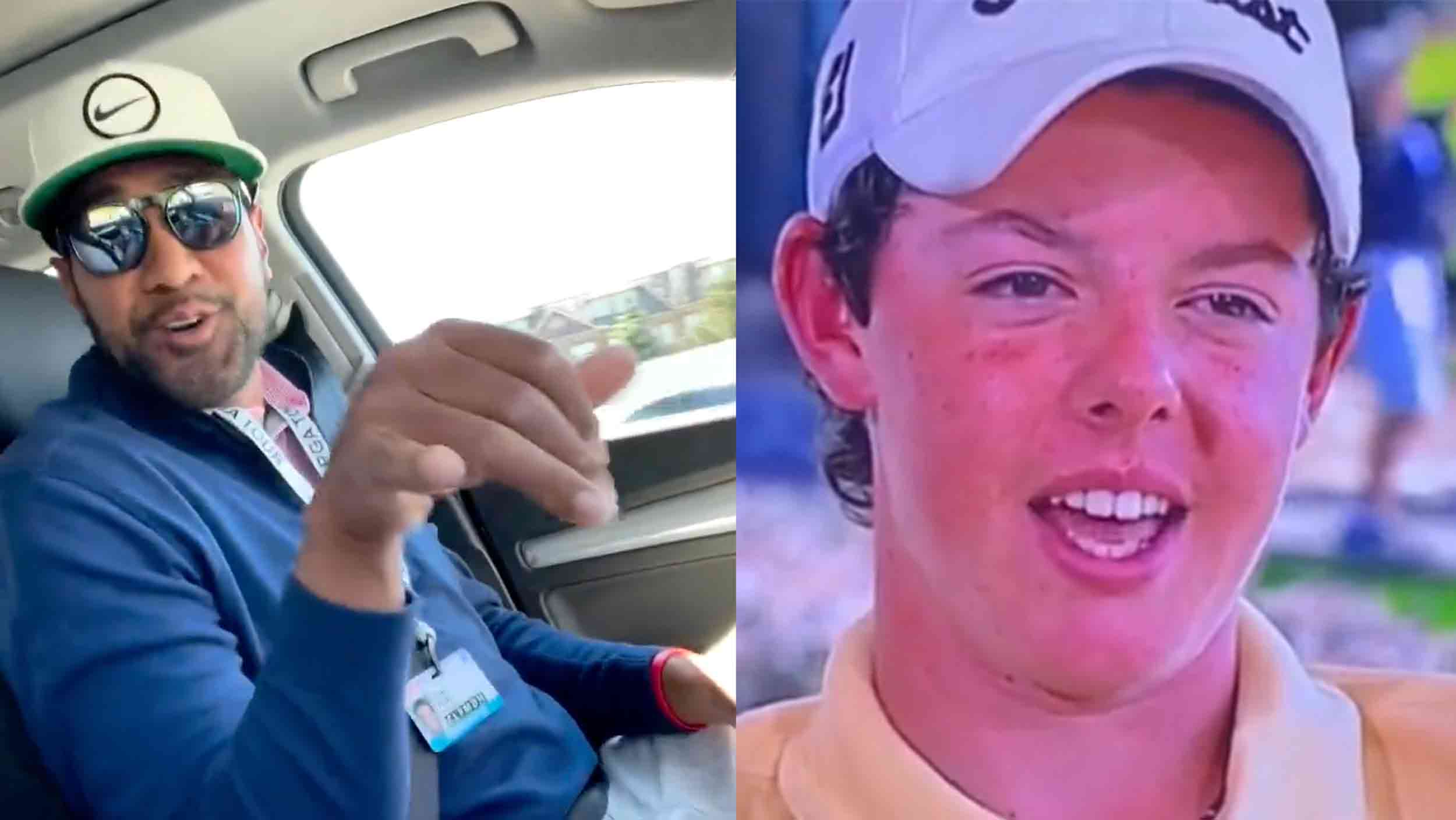Tony Finau and a young Rory McIlroy