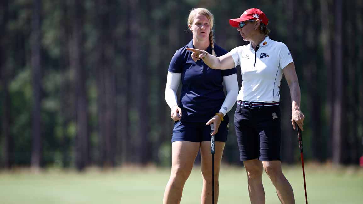 annika sorenstam talks to ingrid lindblad