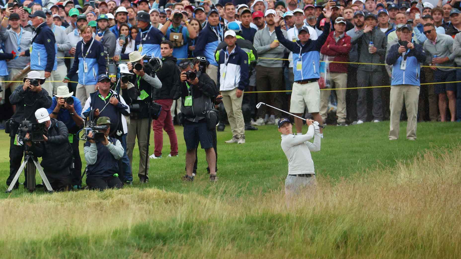 matt fitzpatrick hits from fairway bunker
