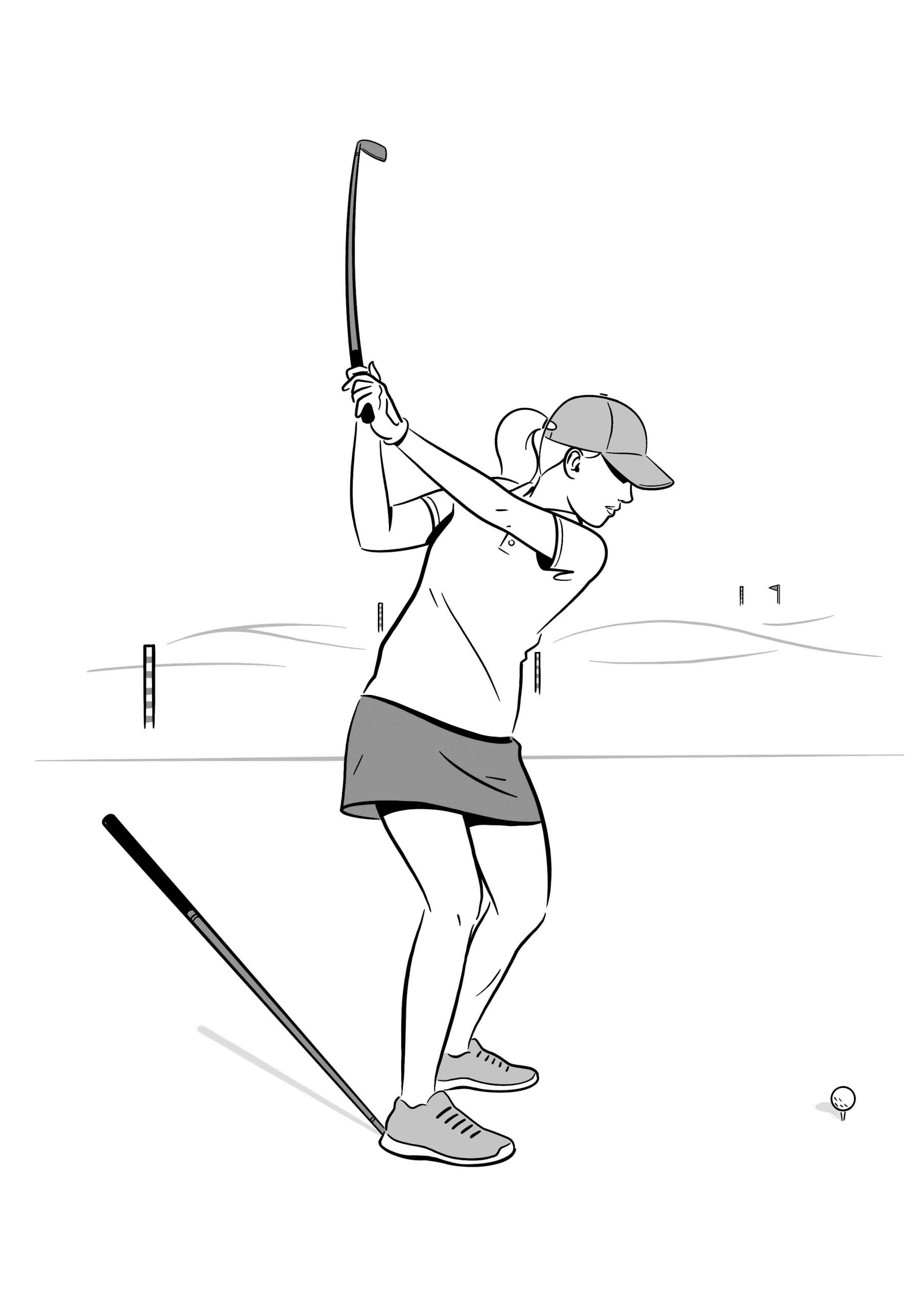 woman demonstrates slice drill