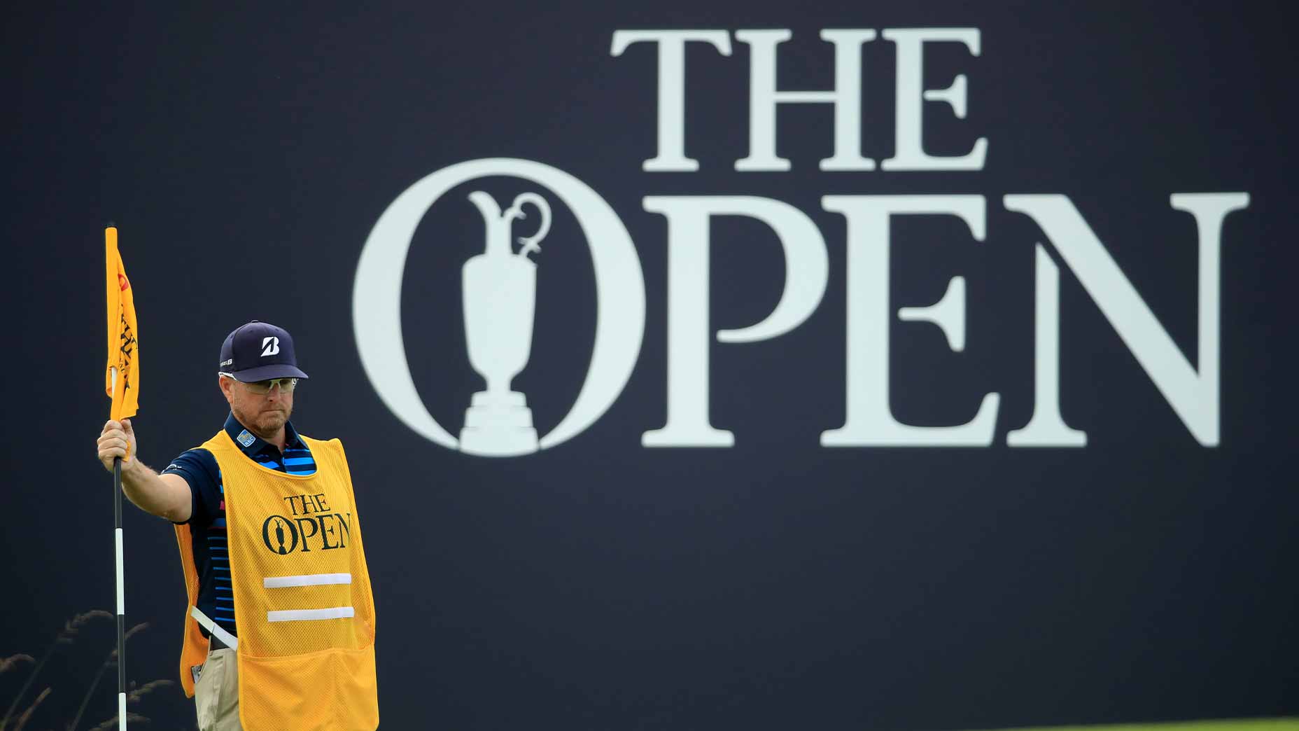 john wood caddies at the open