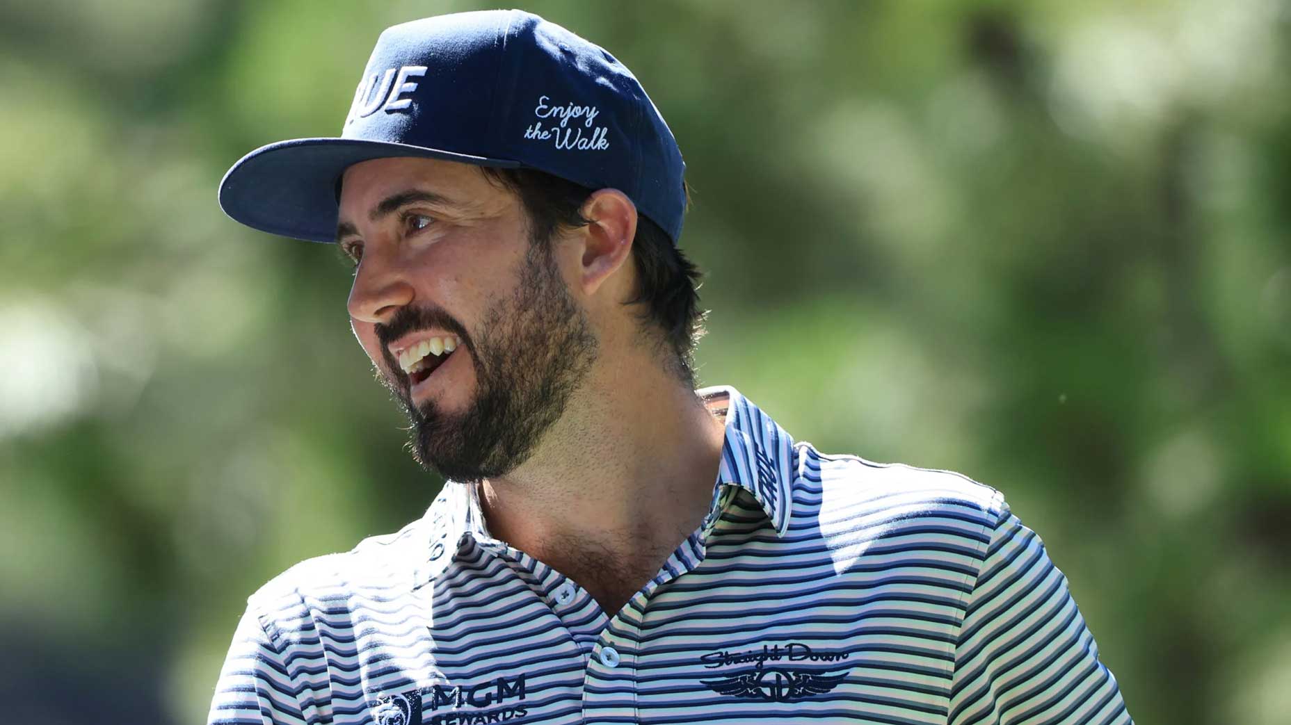 Mark Bubbard laughs during golf tournament