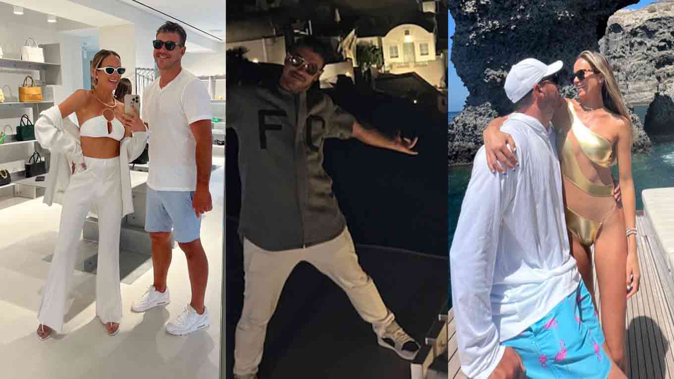 Jena Sims and Brooks Koepka on their honeymoon