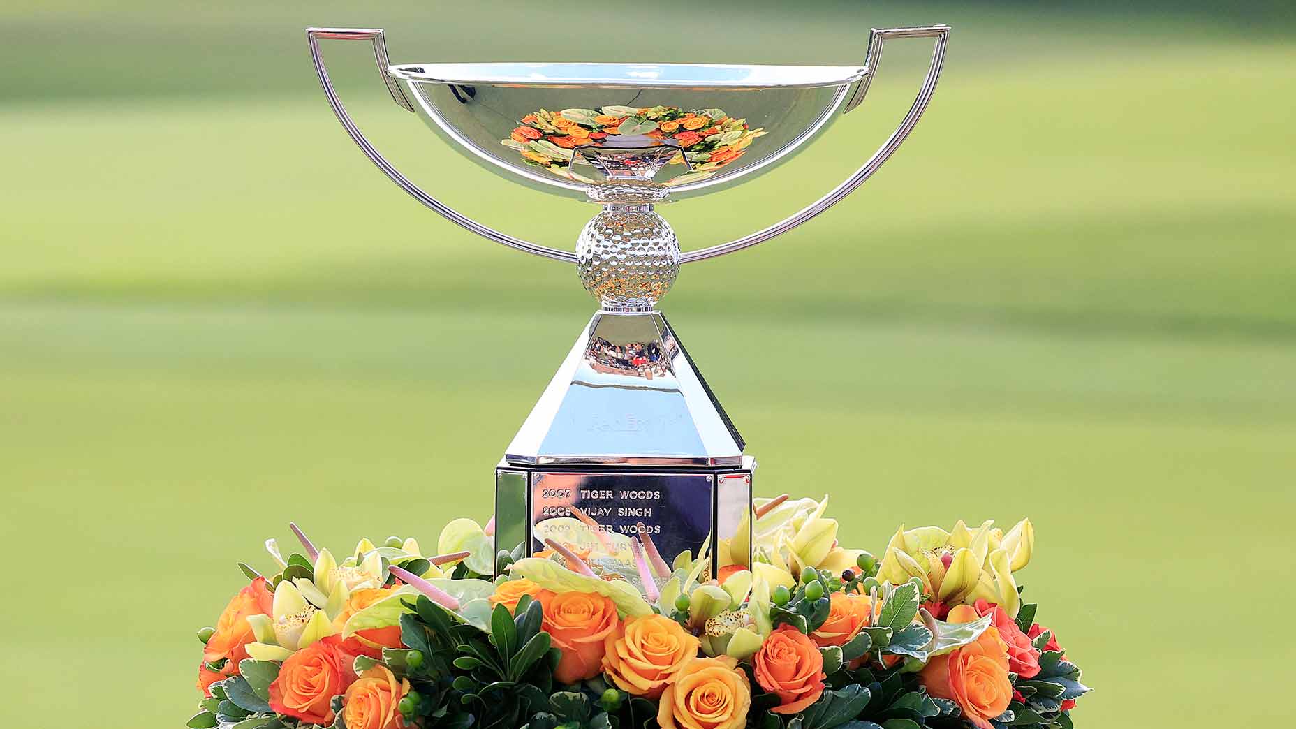 The FedEx Cup trophy seen at the final round of the Tour Championship.