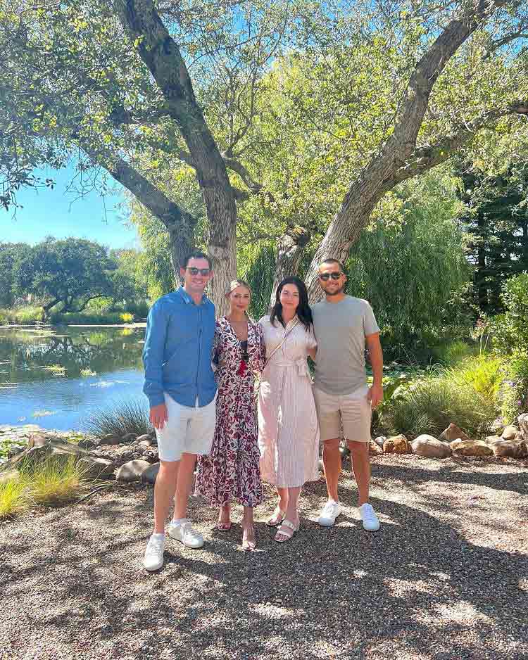Patrick Cantlay, Nikki Guidish and Maya and Xander Schauffele on vacation