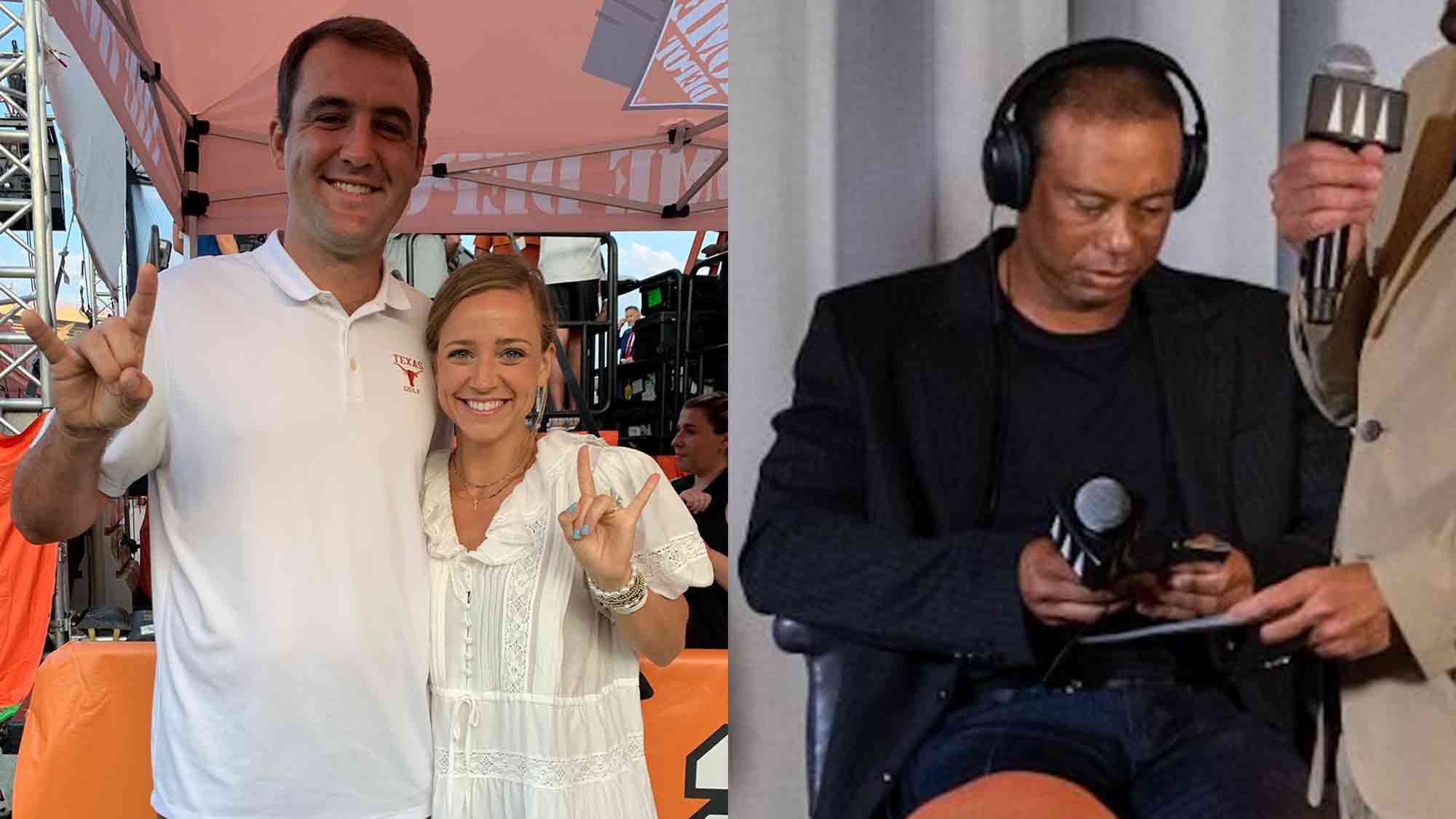 The Schefflers at Texas vs. Alabama, Tiger in NYC
