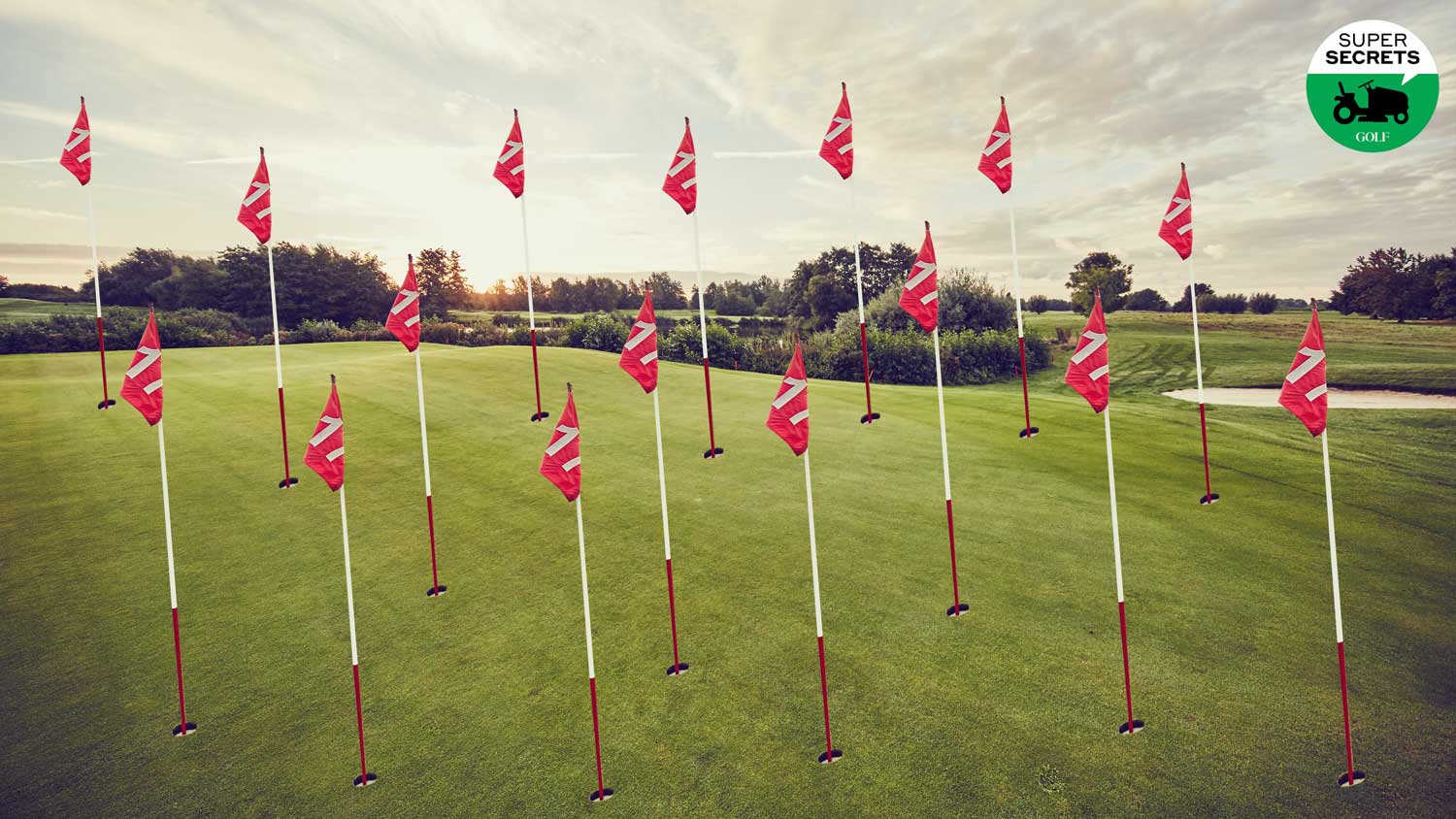 many pins on a green