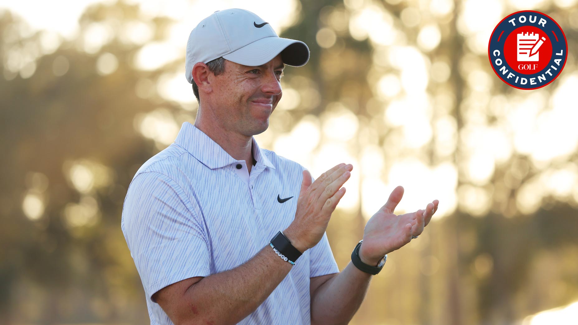 Rory McIlroy of Northern Ireland celebrates after winning during the final round of the CJ Cup at Congaree Golf Club on October 23, 2022 in Ridgeland, South Carolina.