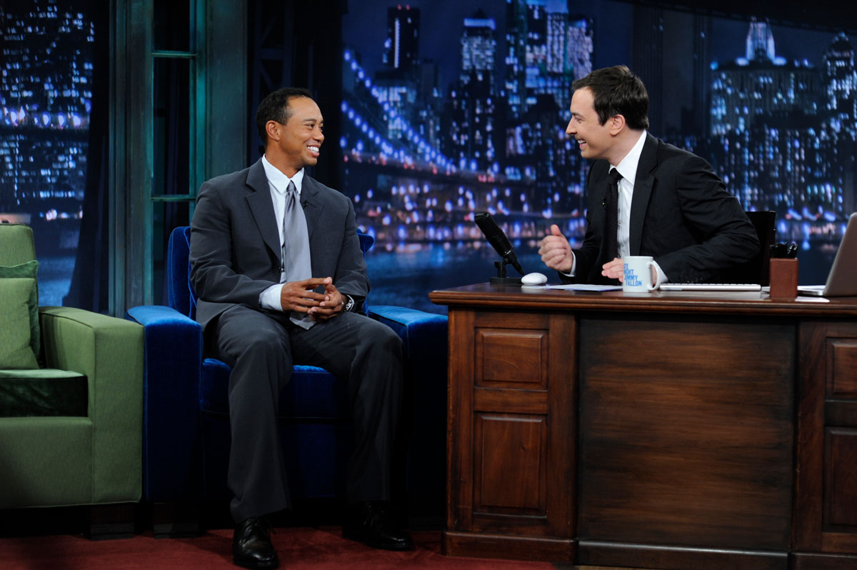Tiger with Jimmy Fallon