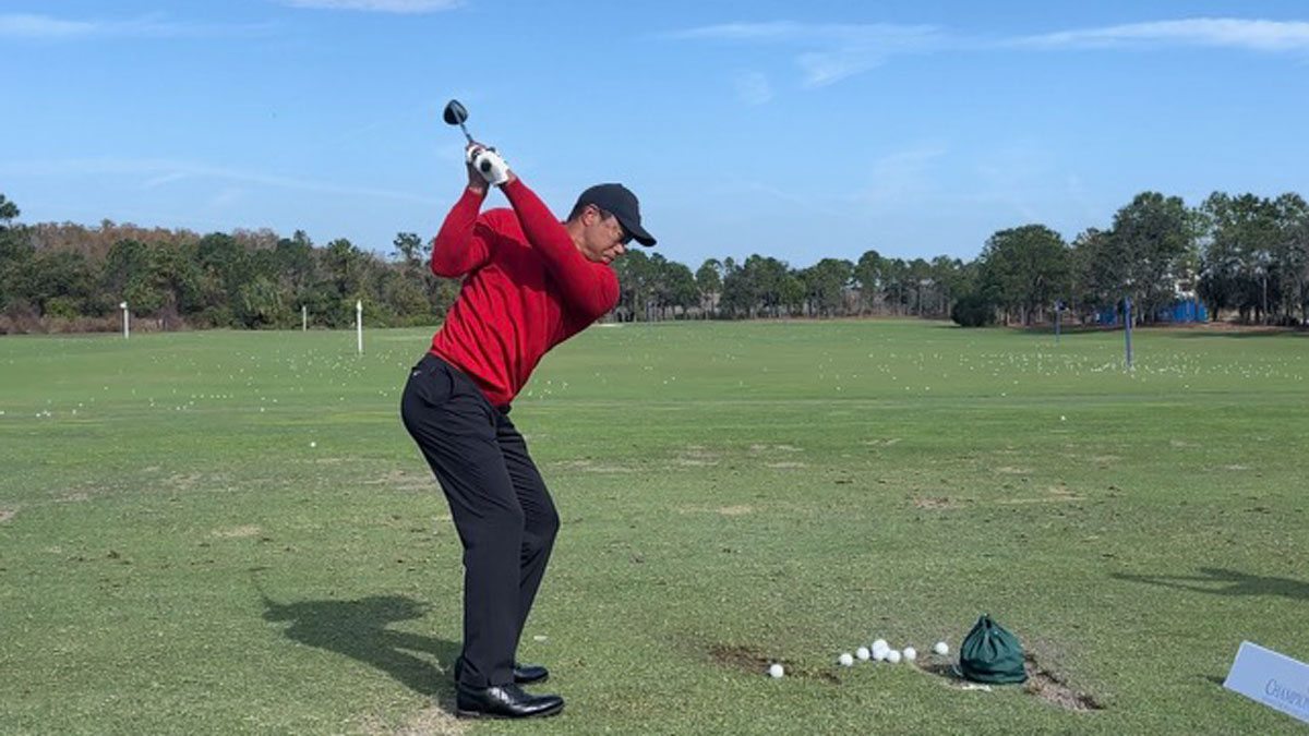 Tiger Woods on the range