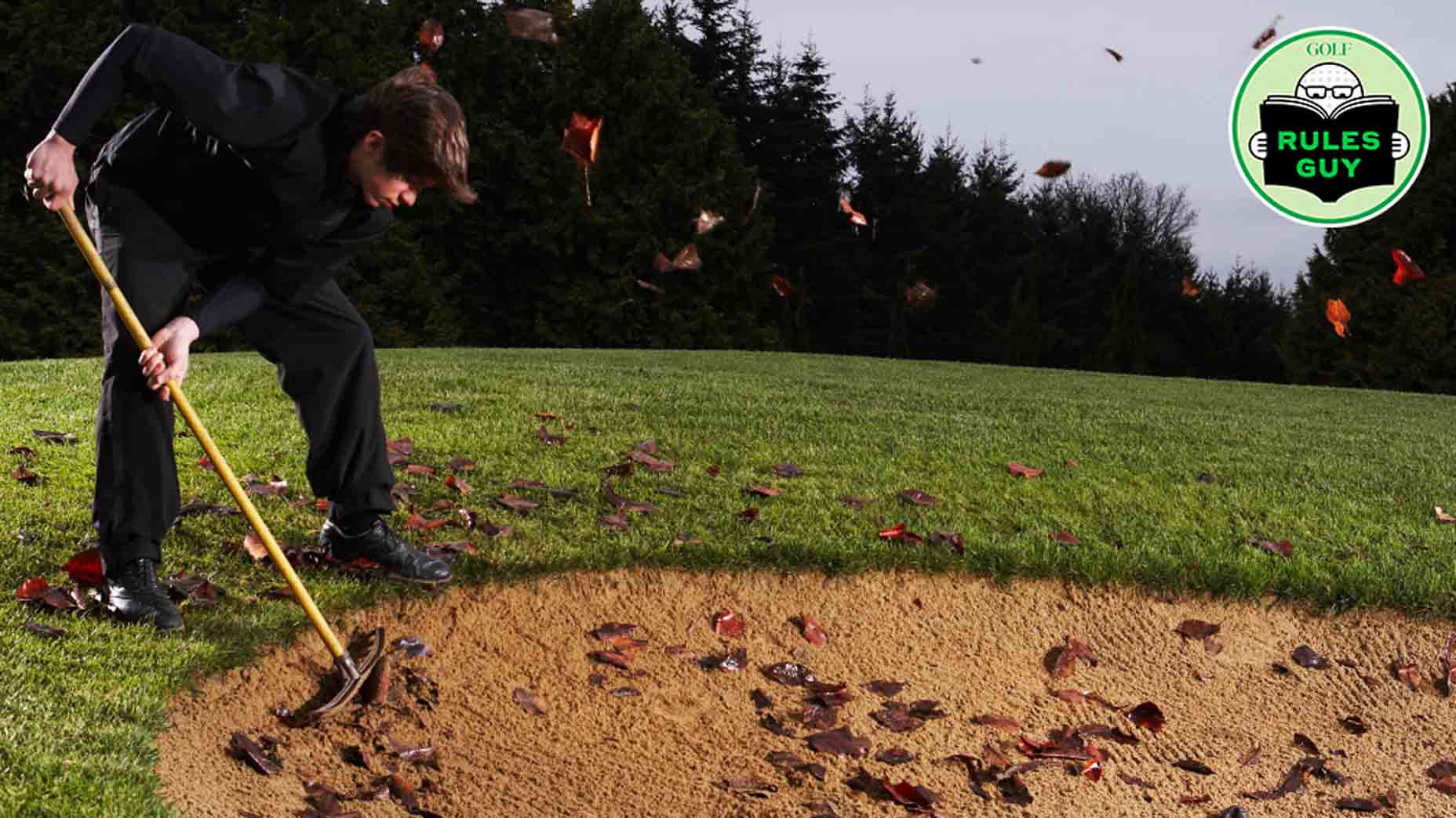 golfer in bunker