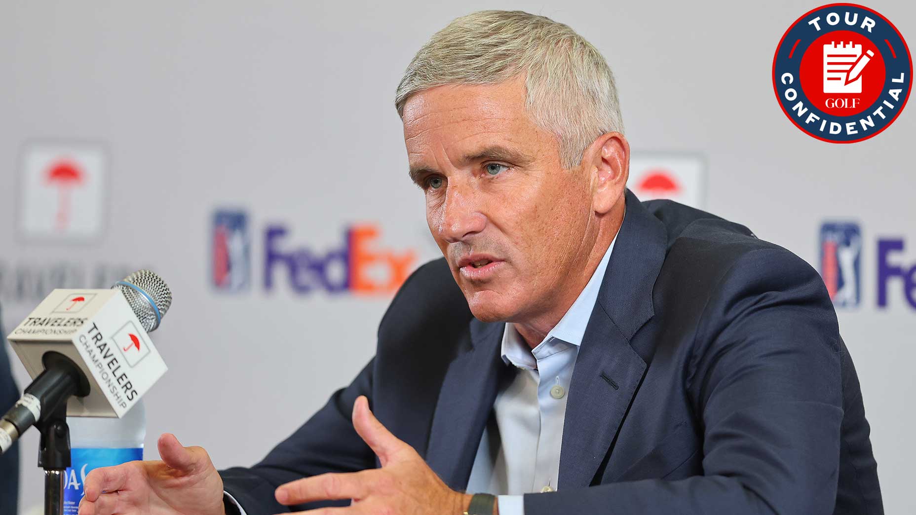 Jay monhan speaks to the media