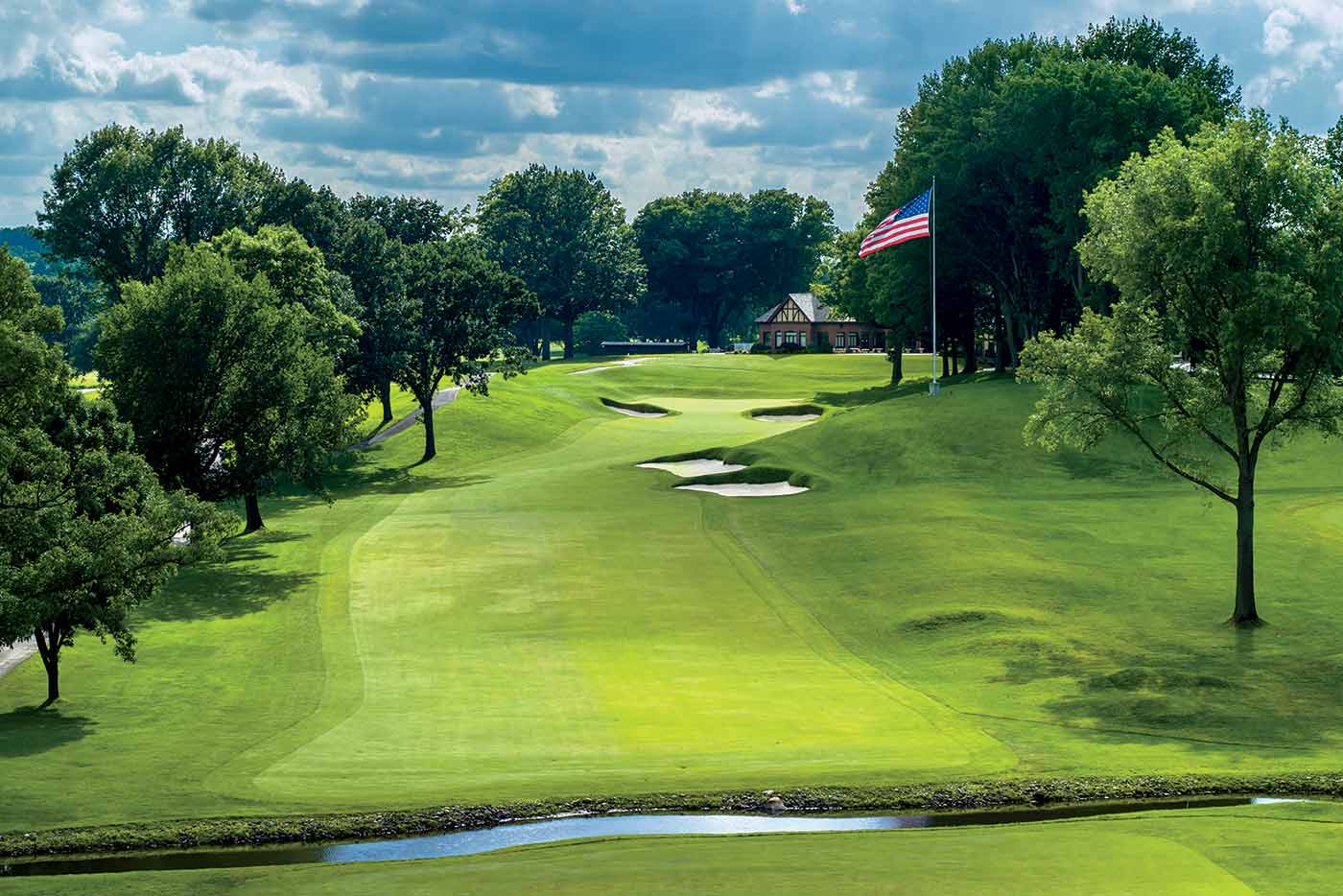 the 13th hole at oak hill country club