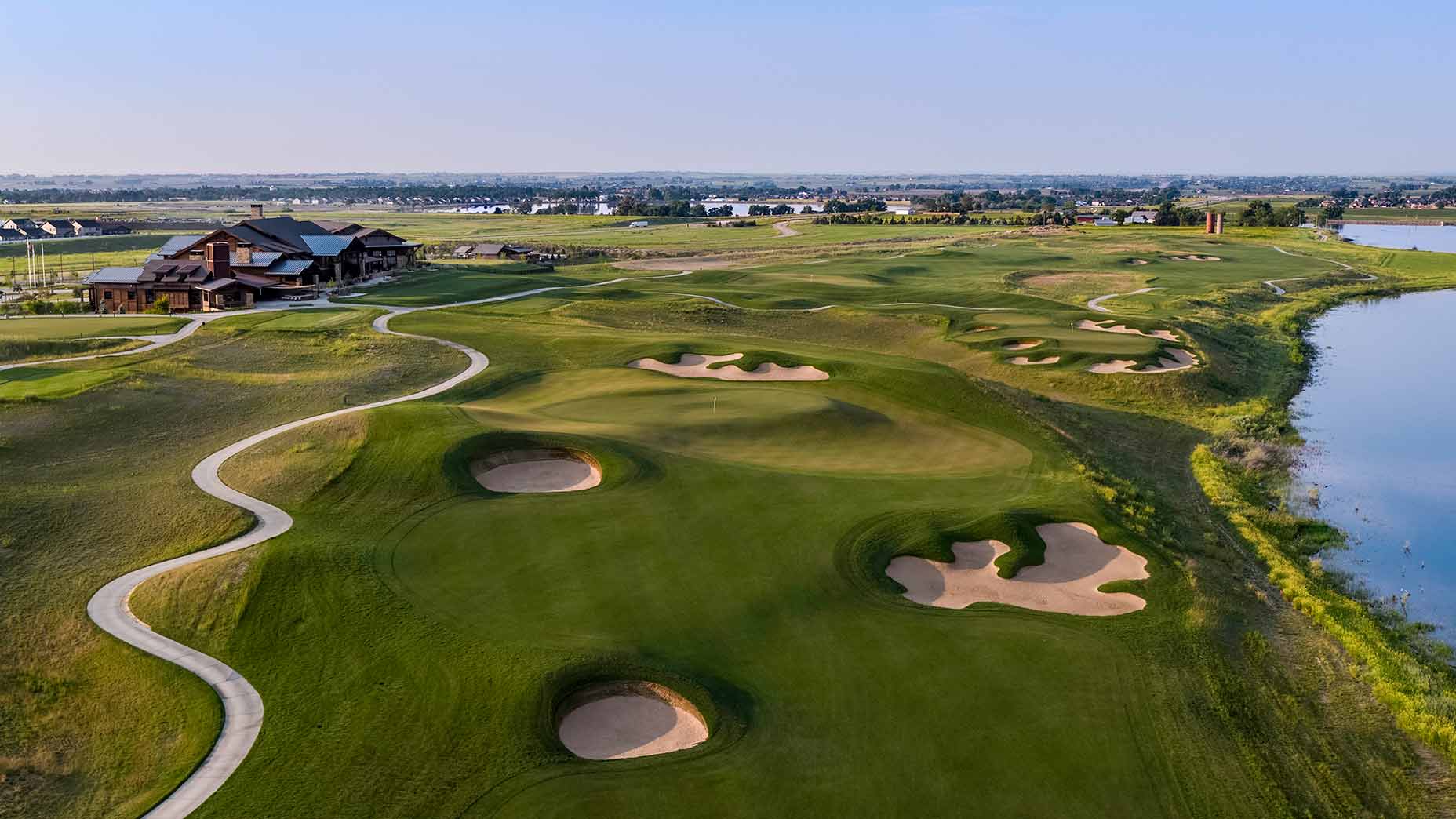 The 1st and 15th holes at TPC Colorado.