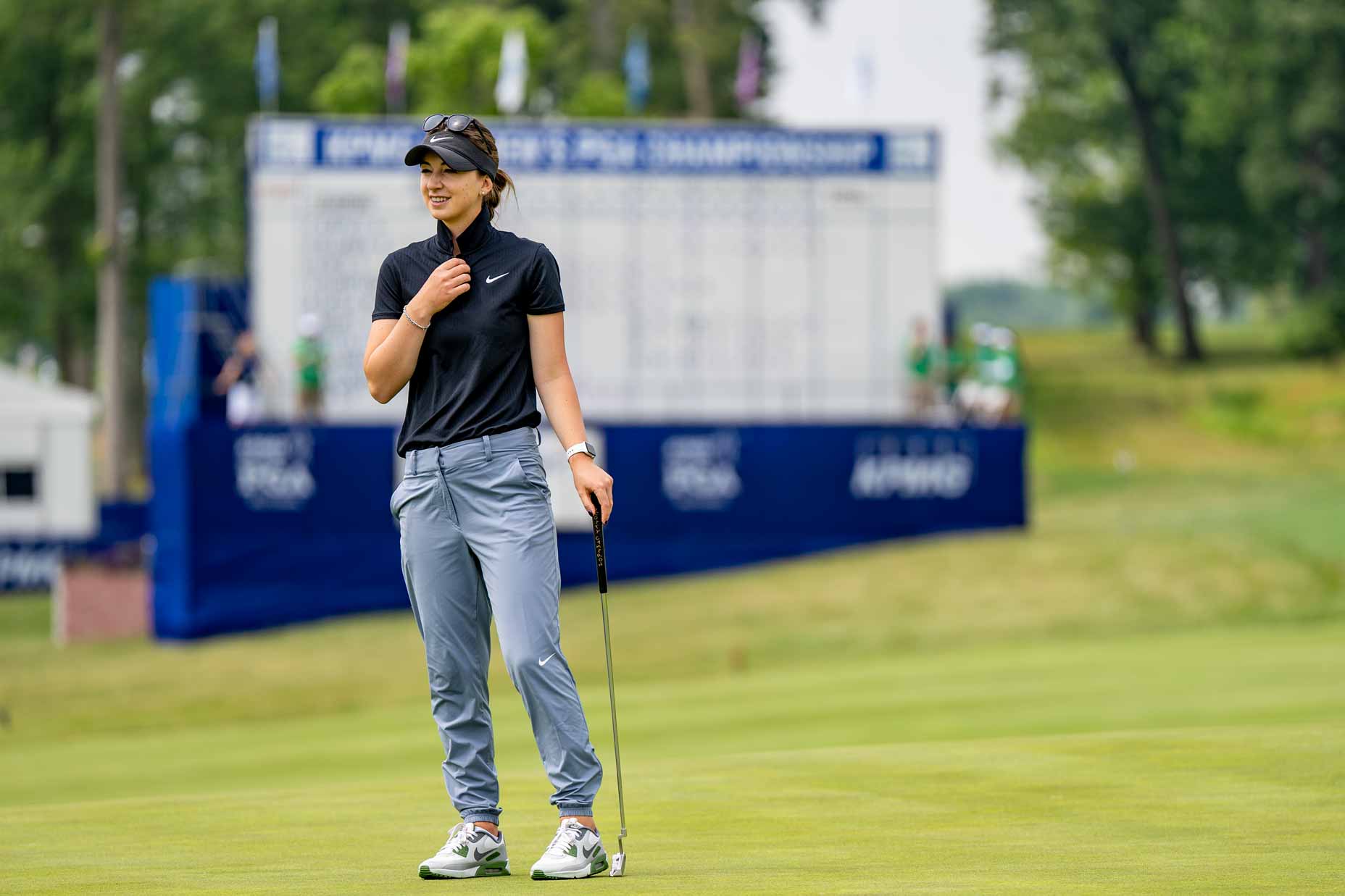 Gabi Ruffels during a practice round for the 2023 KPMG Women's PGA Championship.