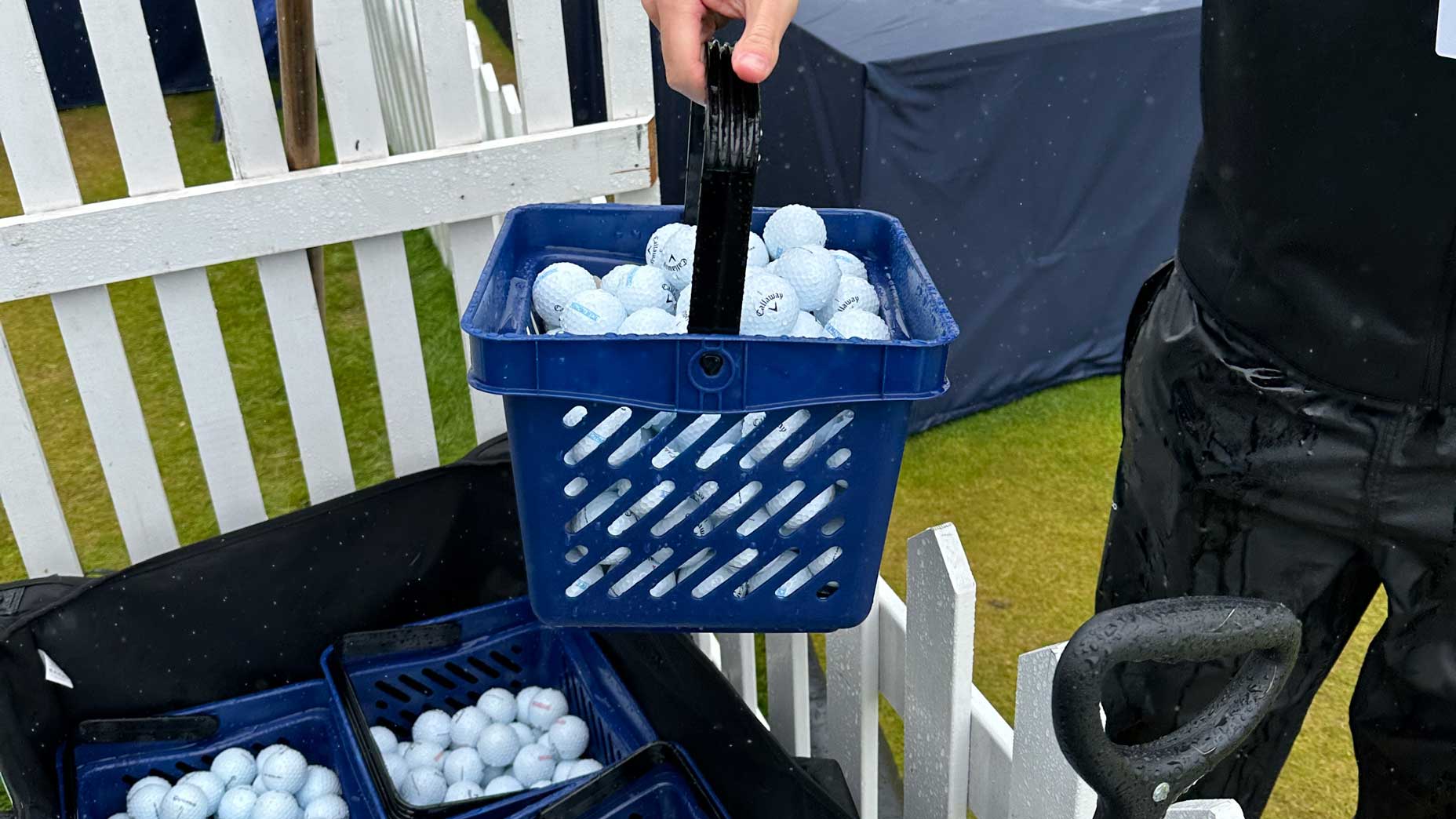 The Open's range balls ride in style.