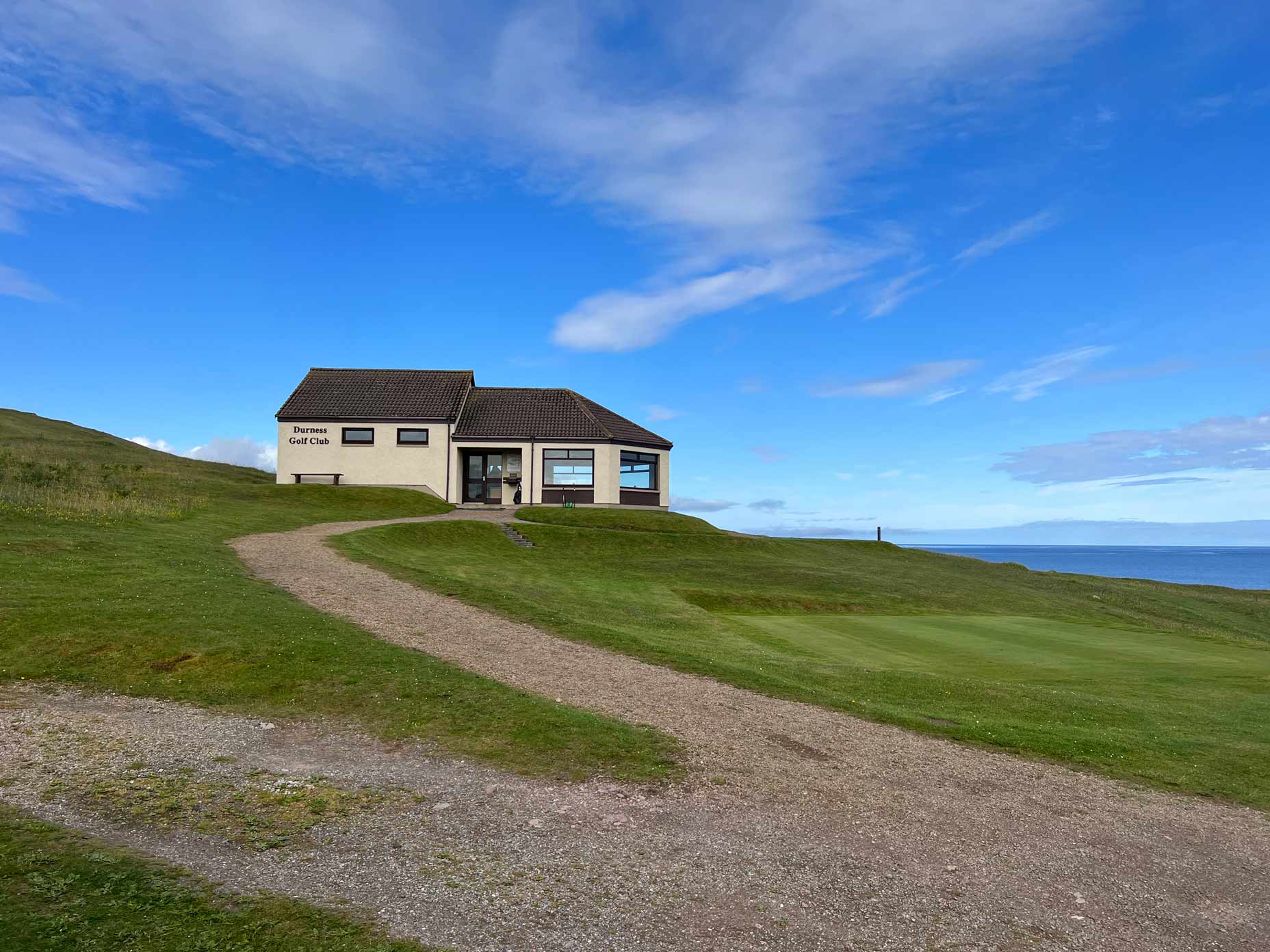 The Durness Golf Club clubhouse.