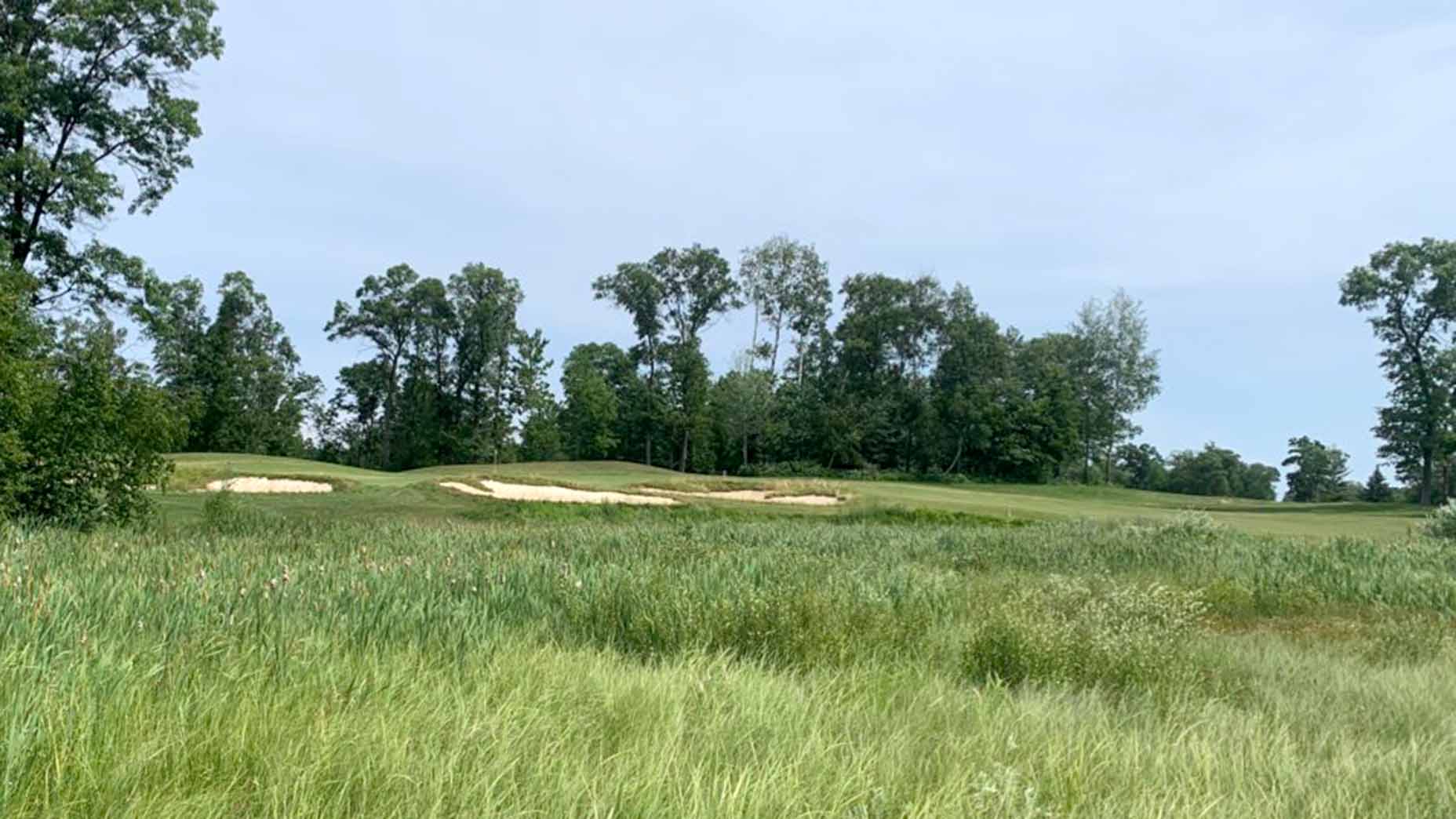 A par-3 on the Dutch Blue 9 at Cragun's.