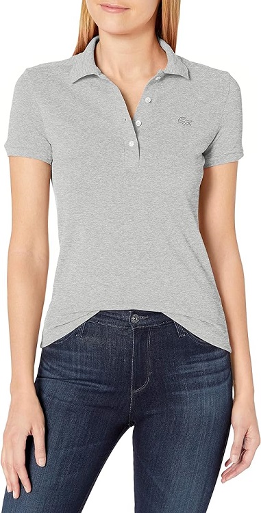 Lacoste Women's Slim Fit Stretch Cotton Piqu&eacute; Polo