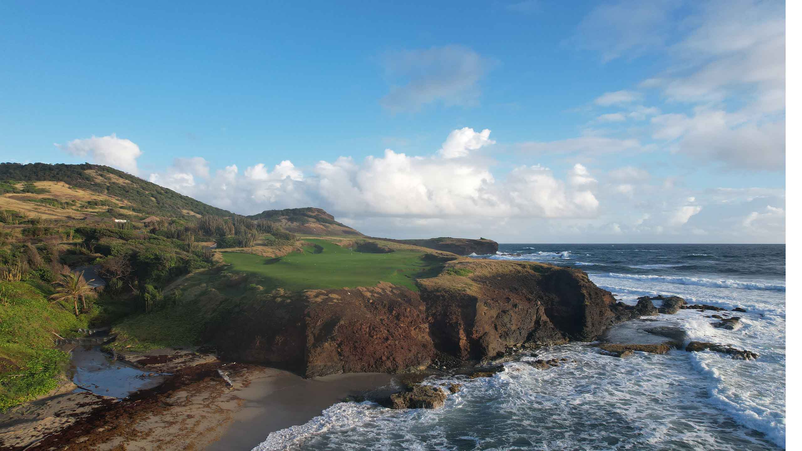 cabot st lucia's beautiful 18th hole at sunset
