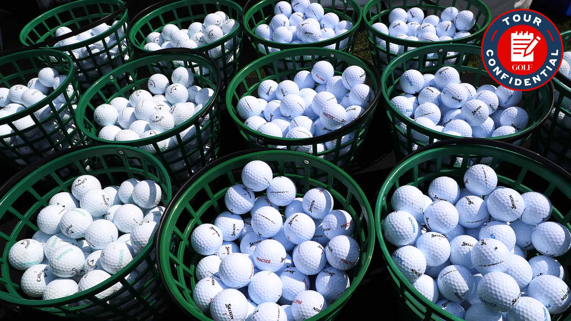 golf balls on the range