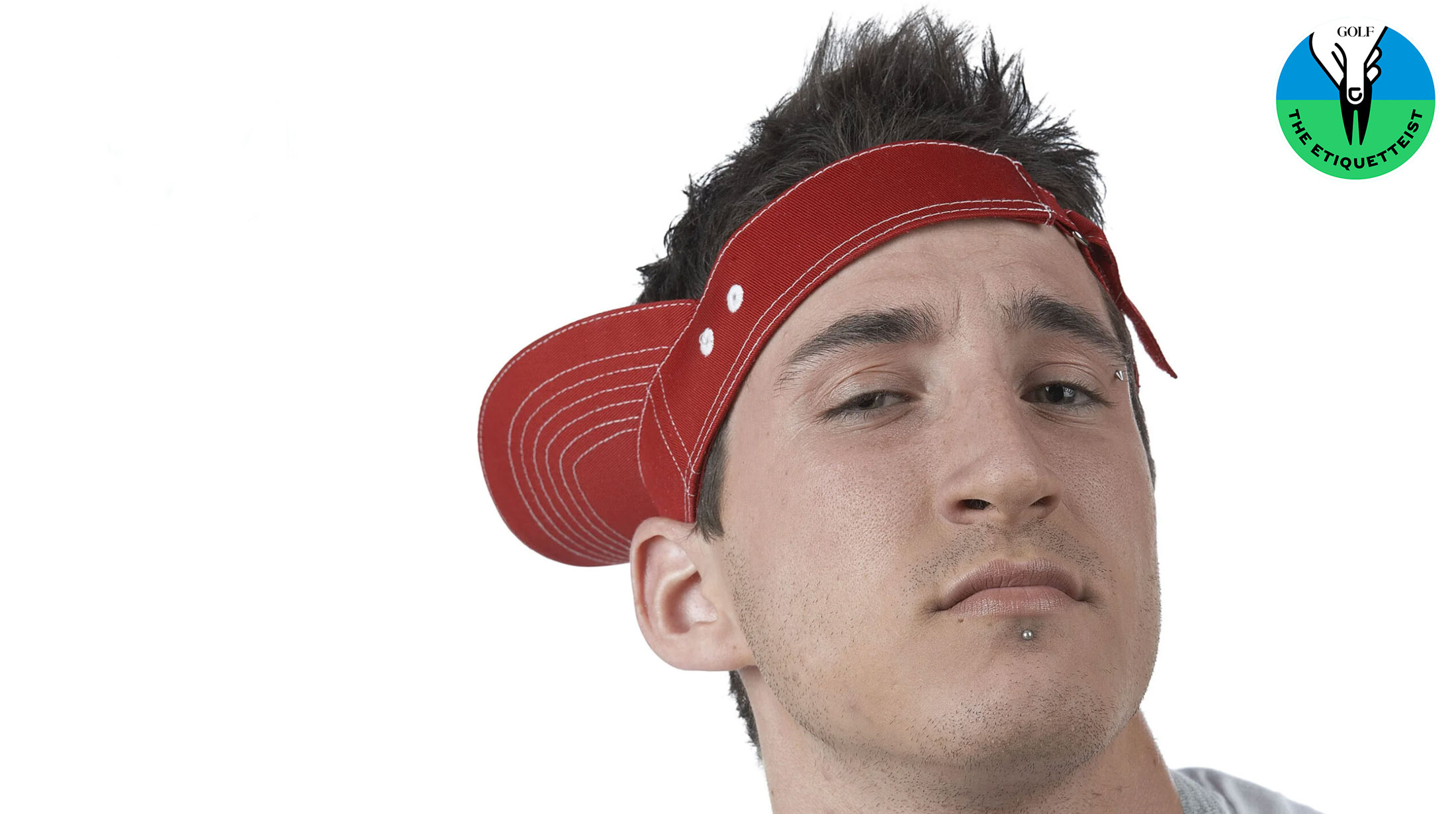 Millennial golfer in a cap