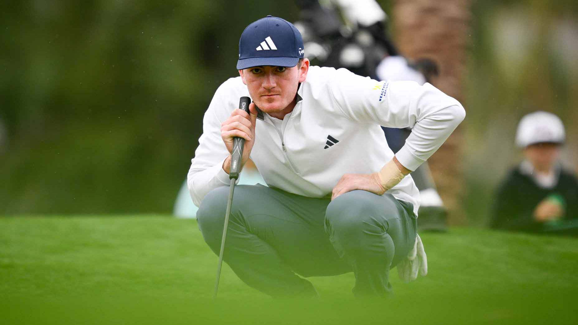 Amateur sensation Nick Dunlap at the American Express.