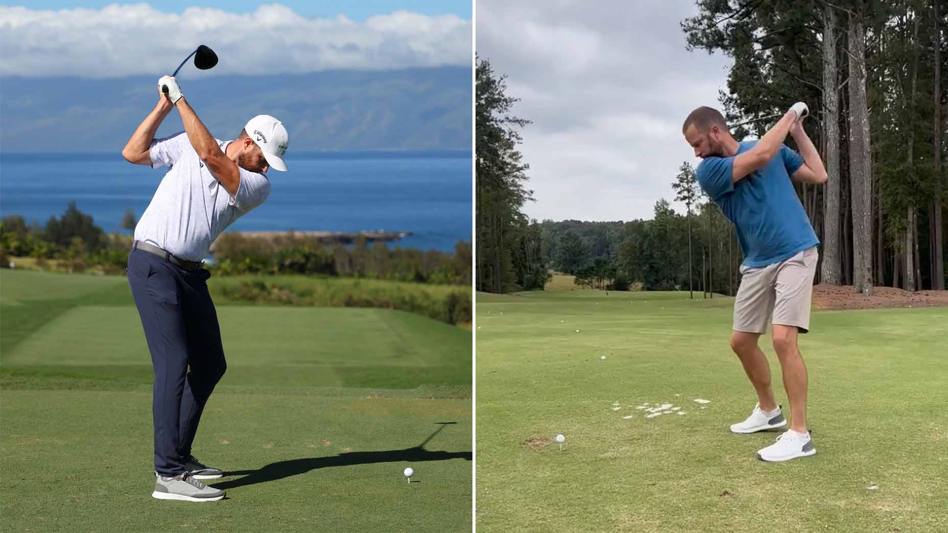 chris kirk swings during The Sentry and swings left-handed during the offseason