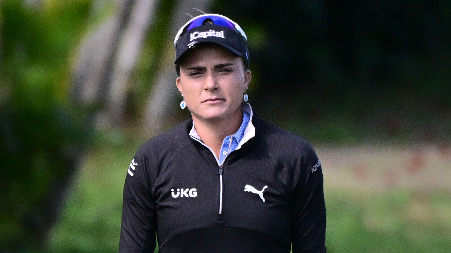 Lexi Thompson of the United States walks onto the first green during the final round of the LPGA Drive On Championship at Bradenton Country Club