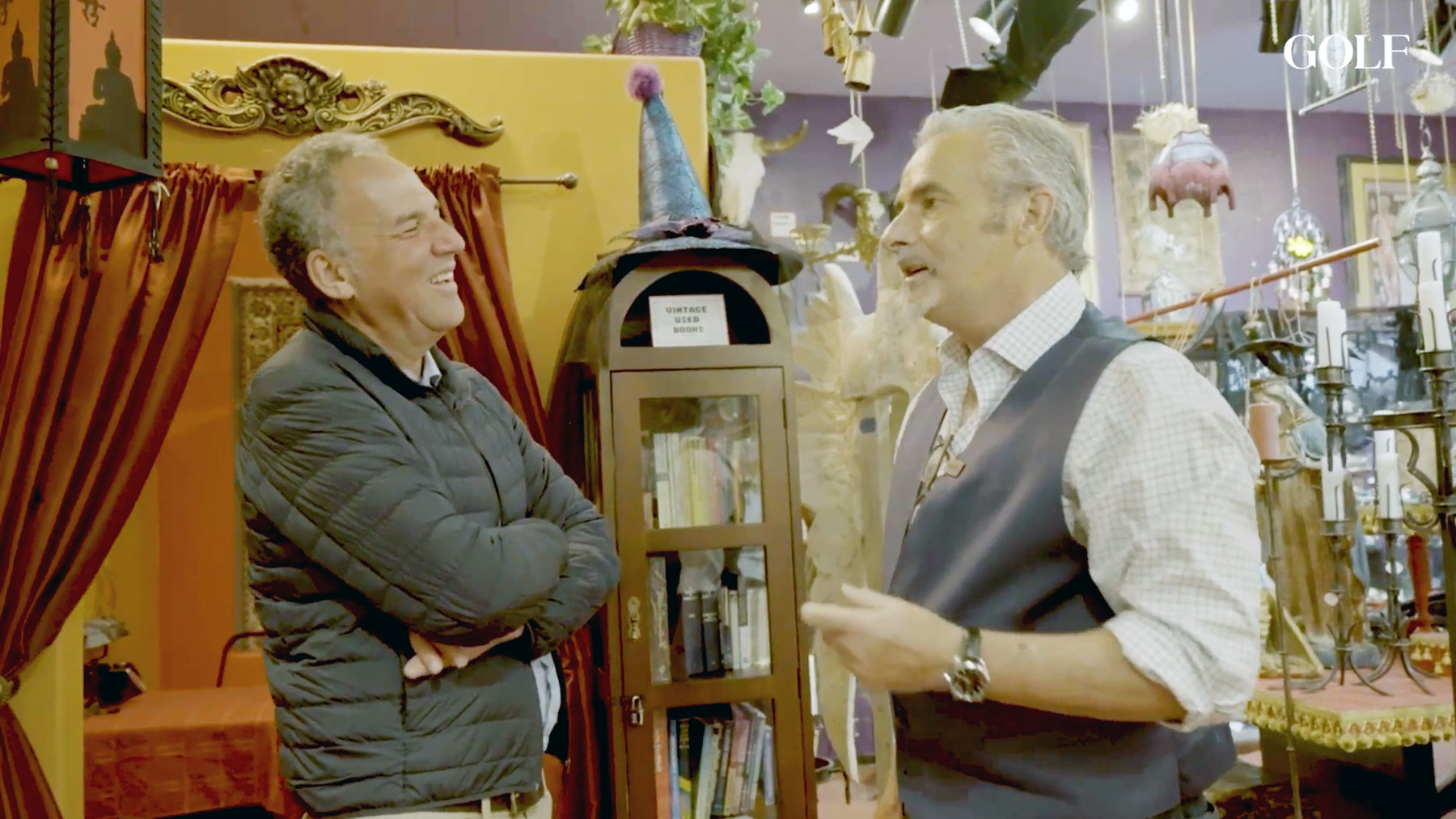 michael bamberger and david feherty in las vegas book shop