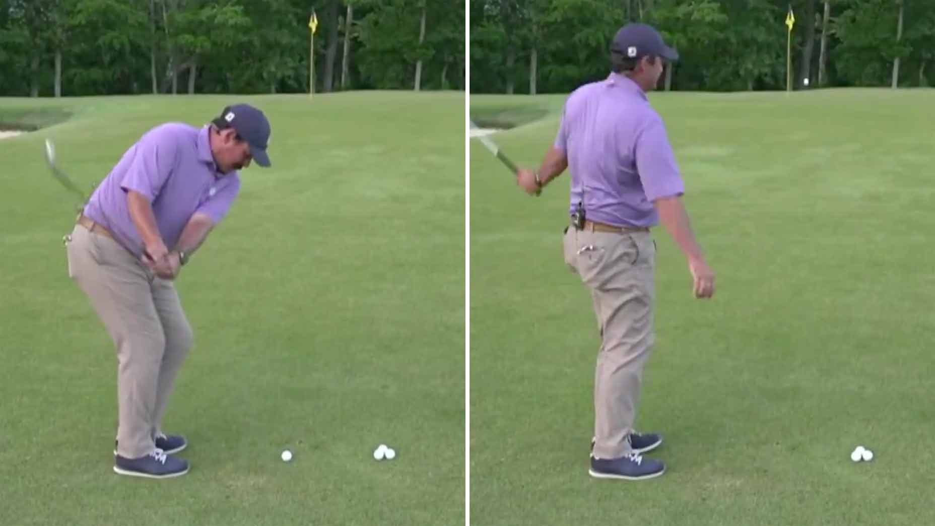 johnson wagner stands in front of green at PGA Championship and succumbs to the yips