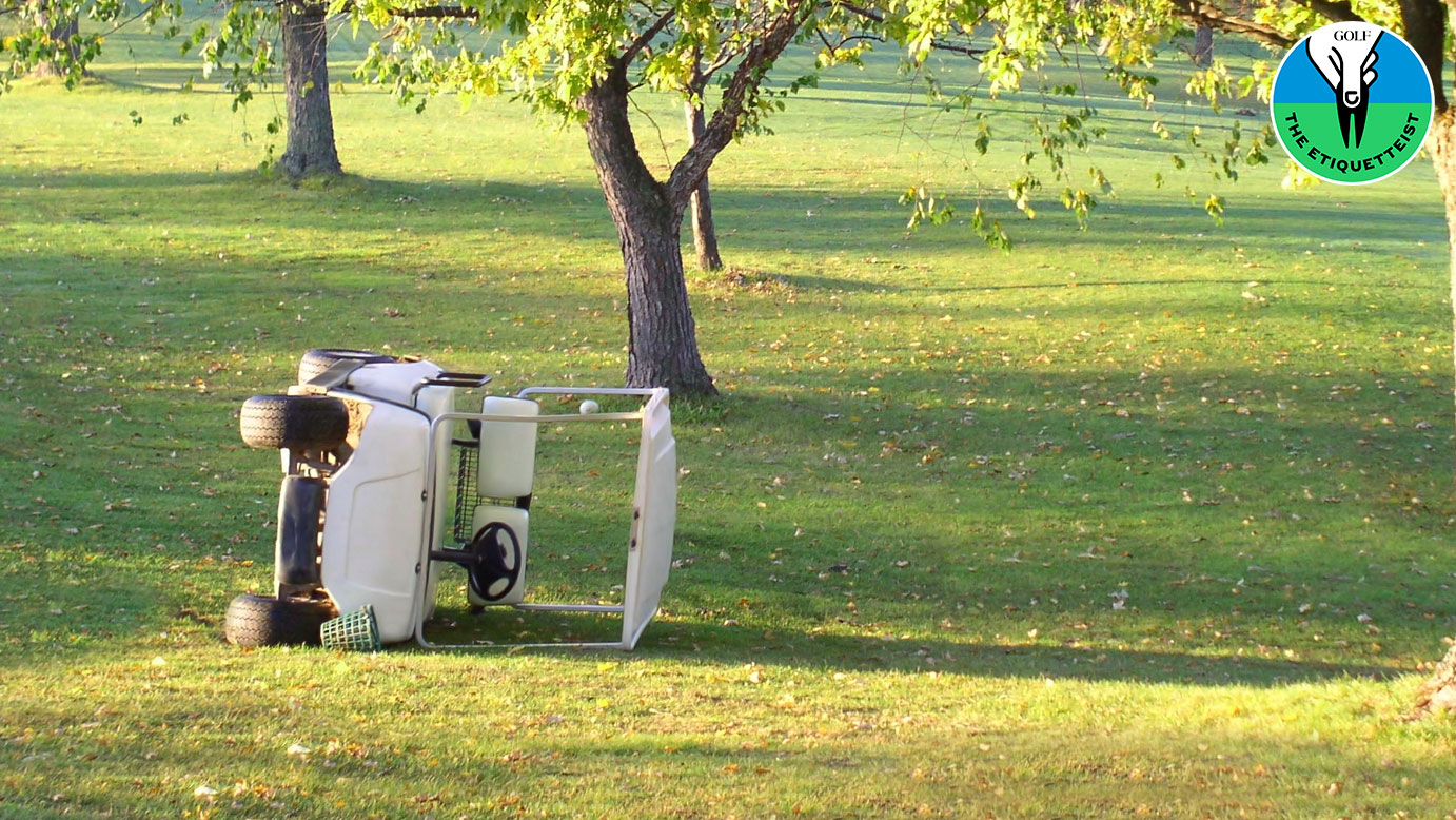 Golf Cart Accident Overturned on its Side