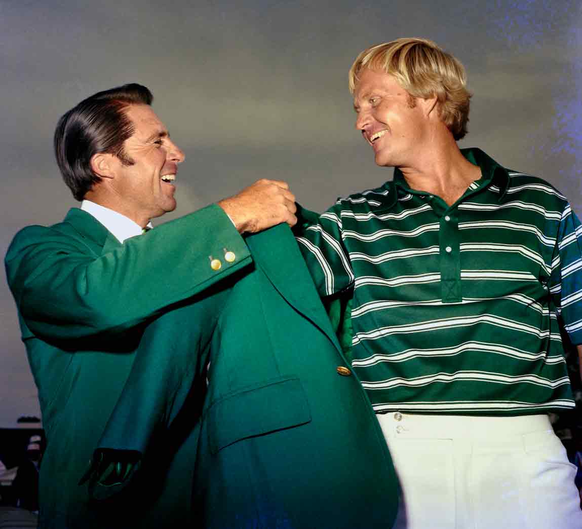 Jack Nicklaus slipped on the green jacket for the fifth time in 1975