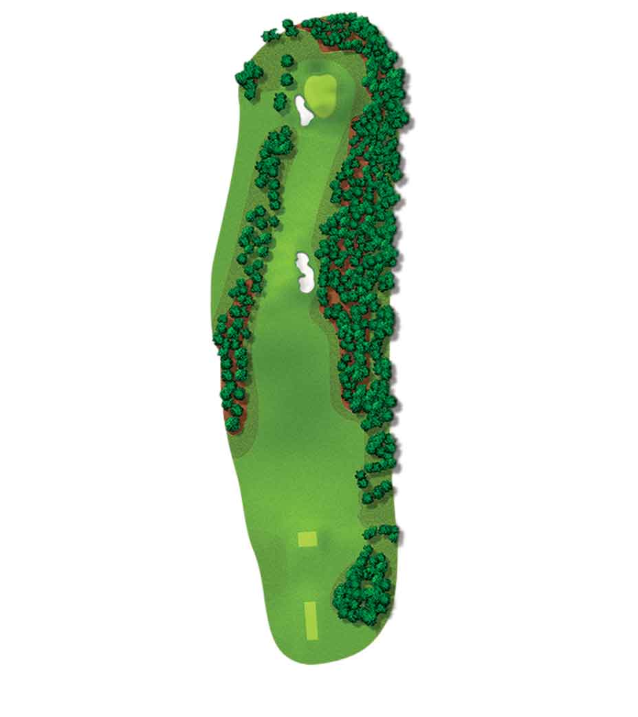 diagram of the 1st hole at Augusta National