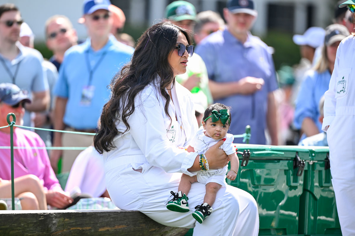 The Finau family at the Par-3 Contest