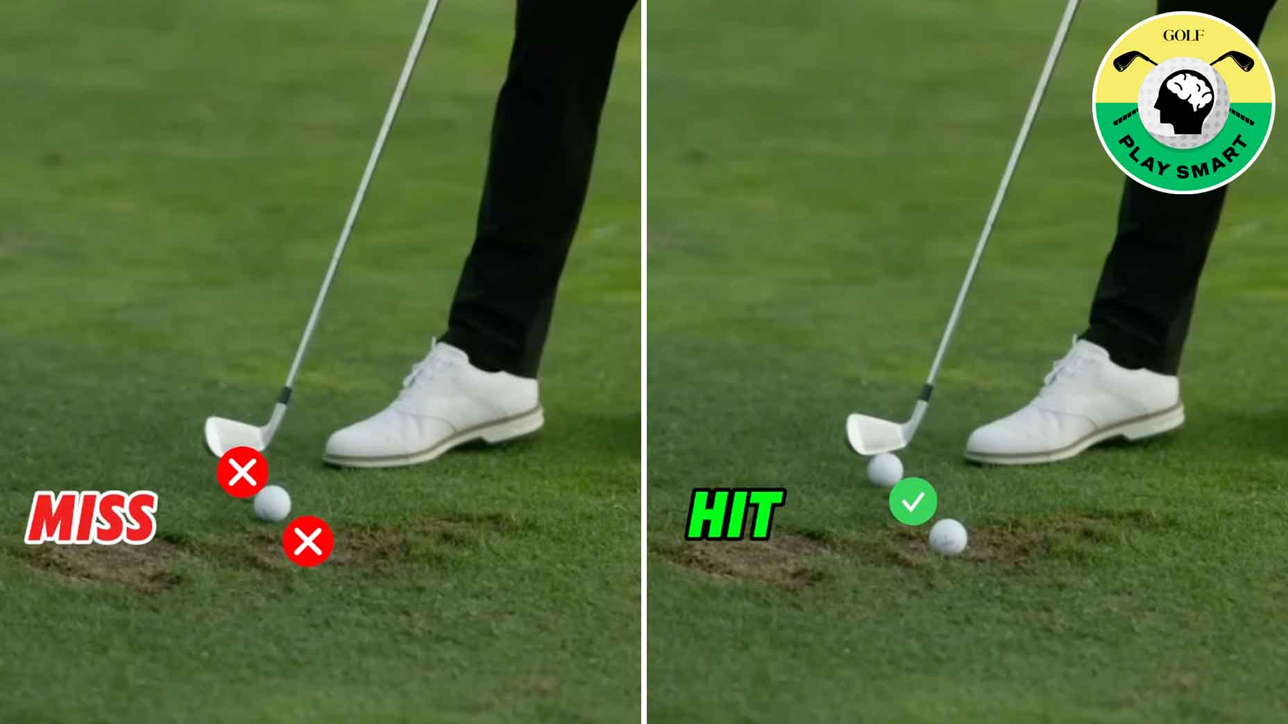justin thomas' setup for his favorite ball-striking drill
