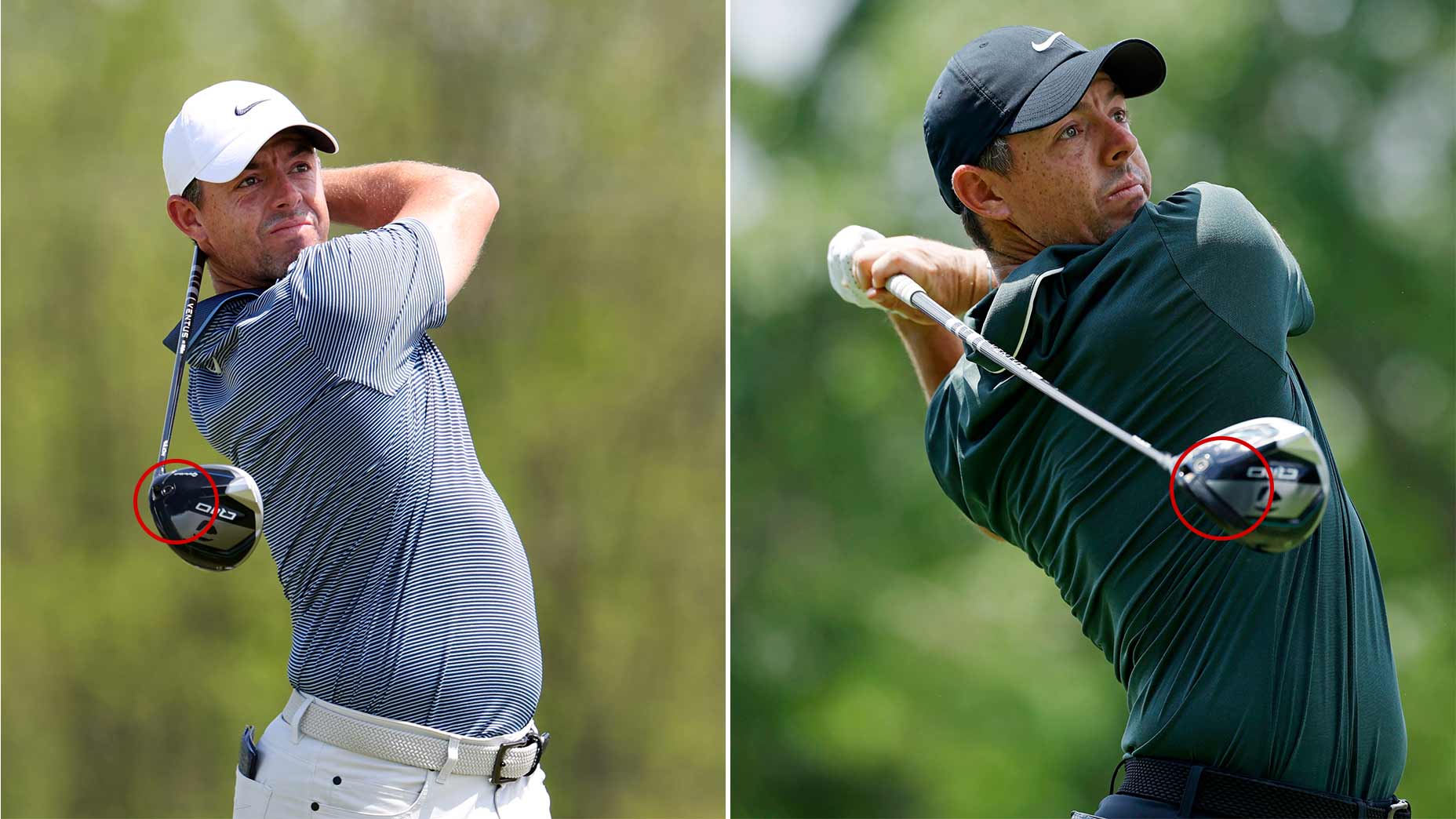 Rory McIlroy's driver on Sunday and on Thursday this week.