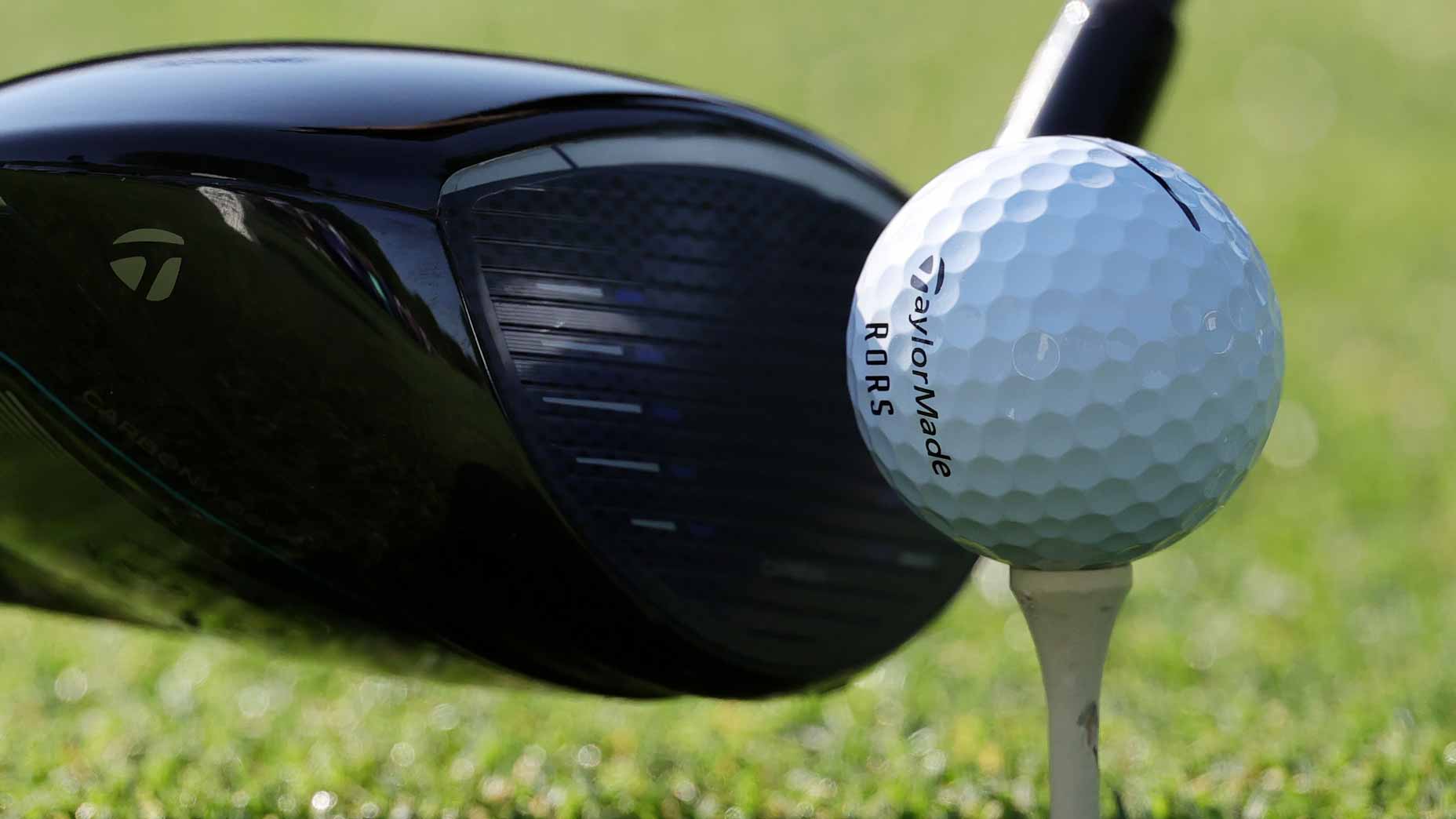 Rory McIlroy's golf ball and driver.