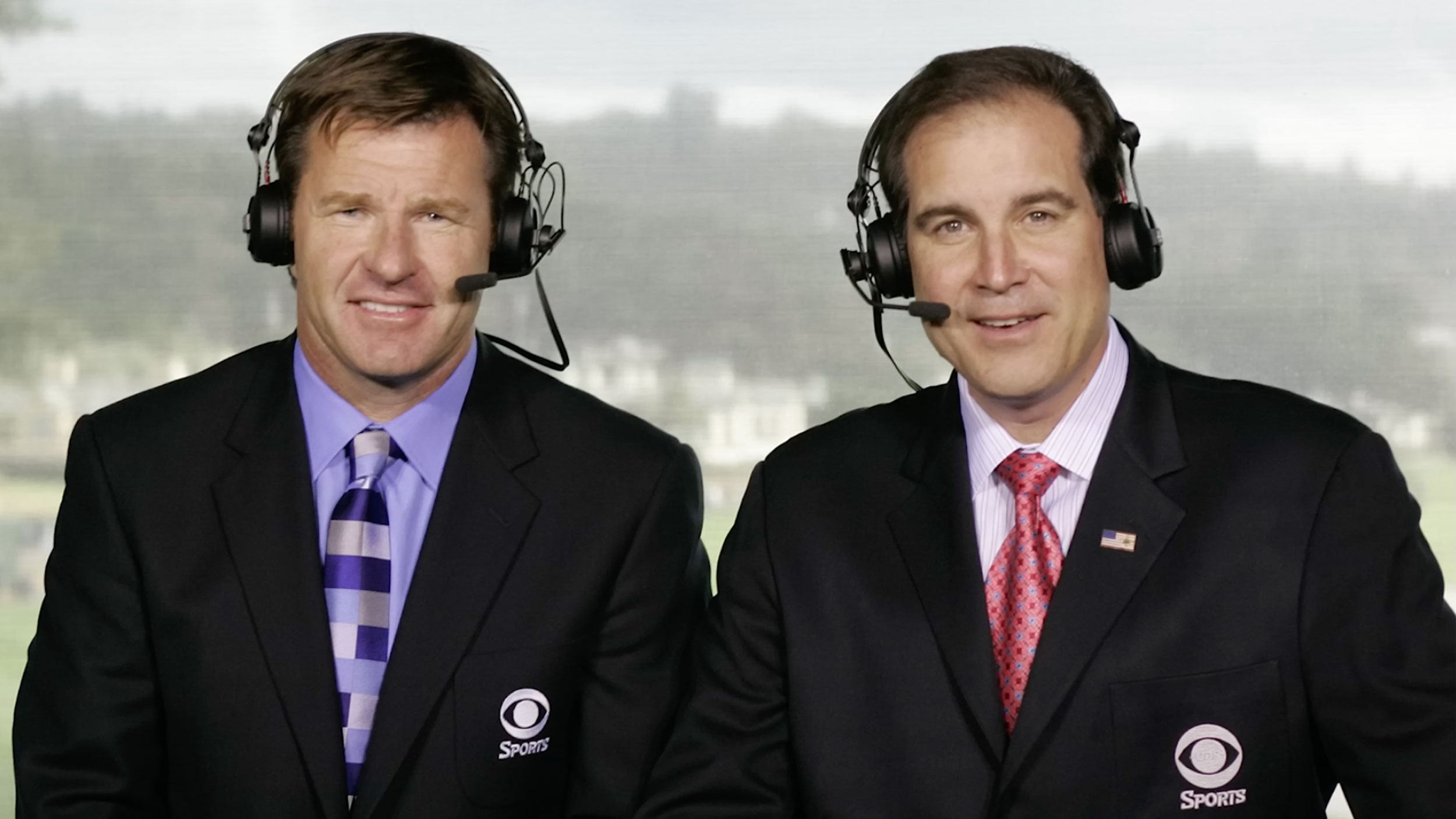 Sir Nick Faldo and Jim Nantz.