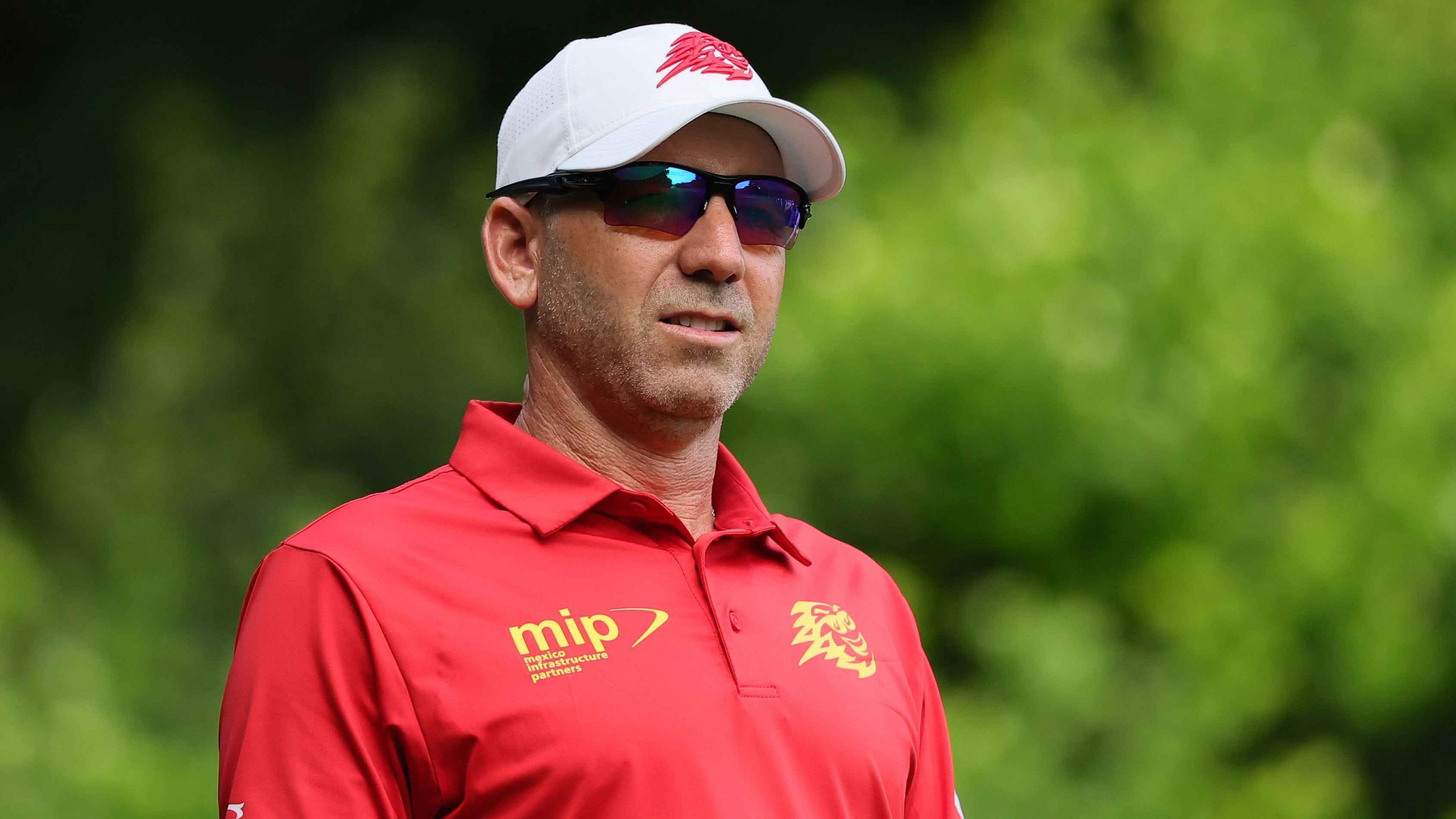 ergio Garcia of Spain looks on while playing the 12th hole during the second round of the PGA Championship