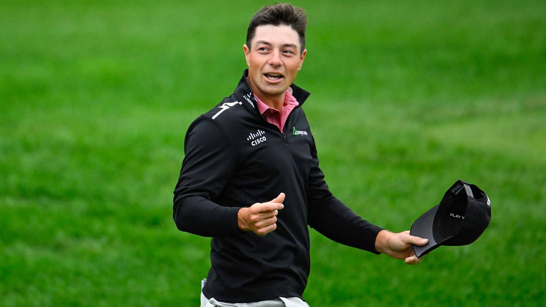 Viktor Hovland at the Travelers Championship.