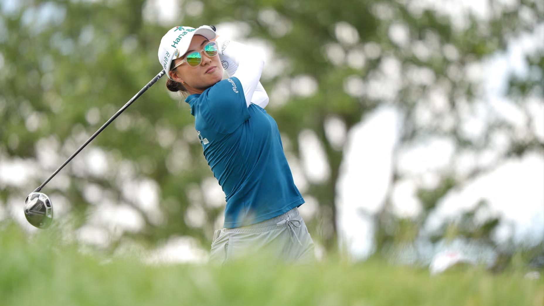 Minjee Lee plays a shot at the KPMG Women's PGA Championship.