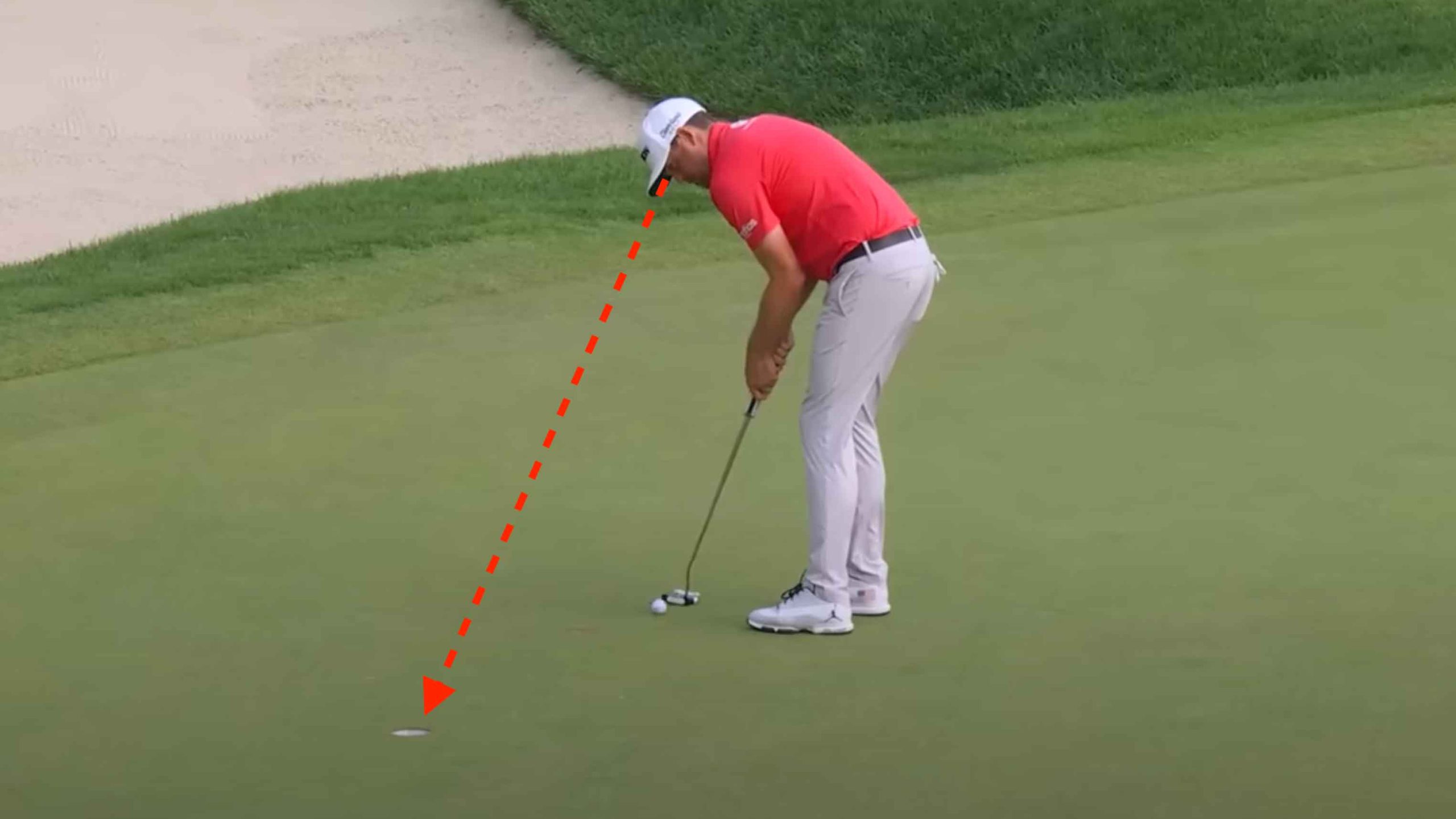 keegan bradley's heads-up putt to win the travelers championship